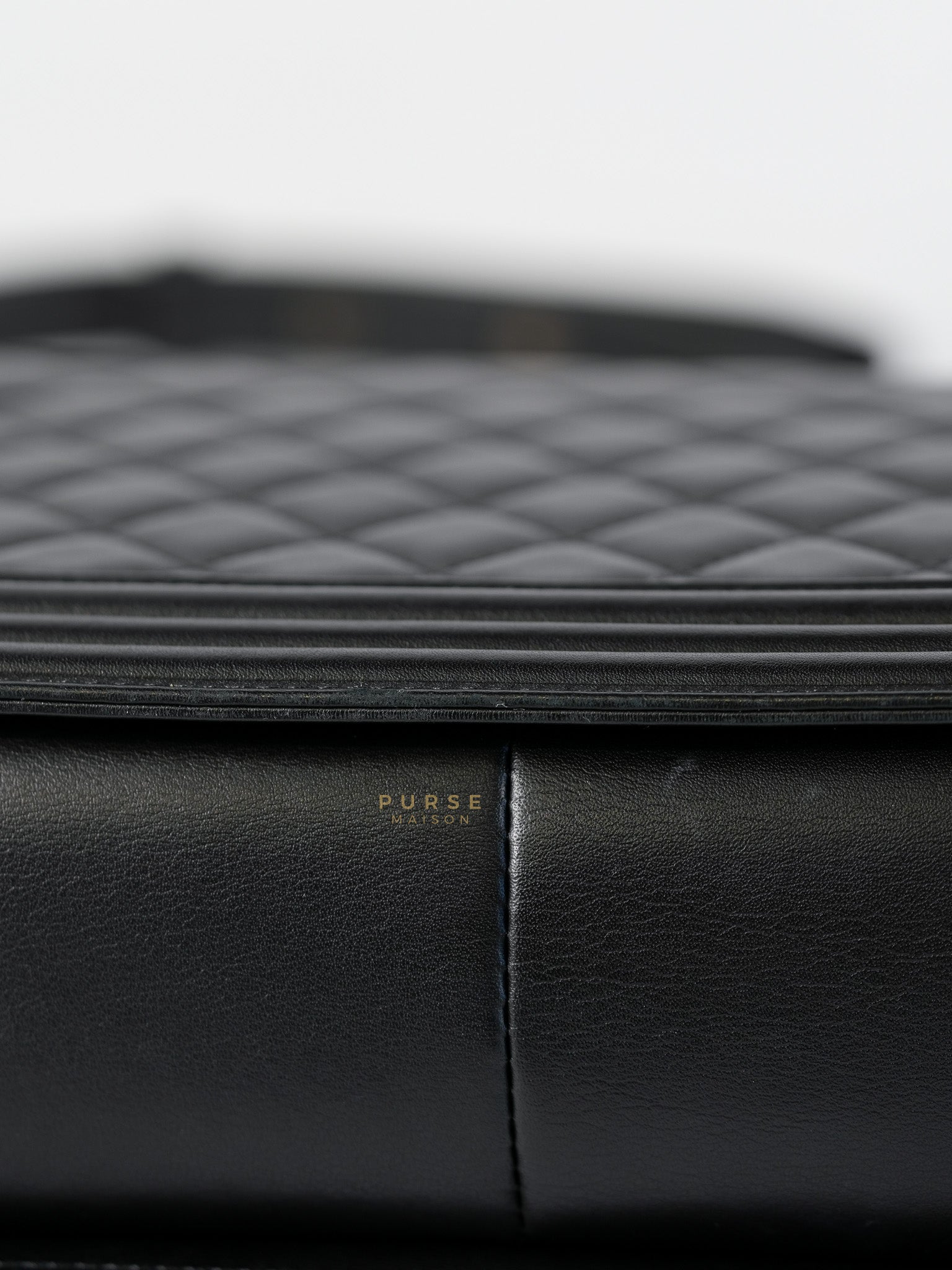 Le Boy New Medium in Black Quilted Lambskin Leather & Ruthenium Hardware (Series 24) | Purse Maison Luxury Bags Shop