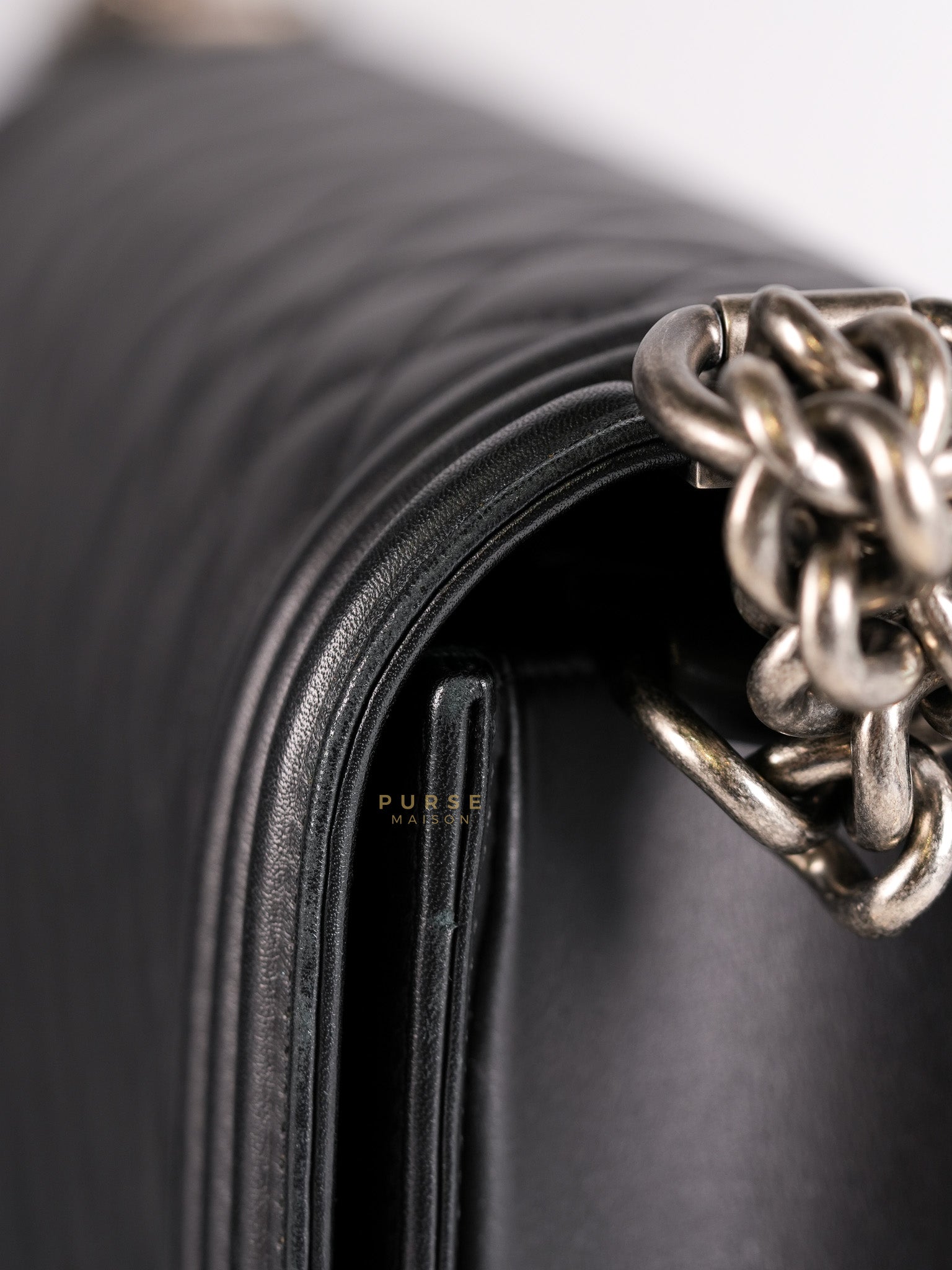 Le Boy New Medium in Black Quilted Lambskin Leather & Ruthenium Hardware (Series 24) | Purse Maison Luxury Bags Shop