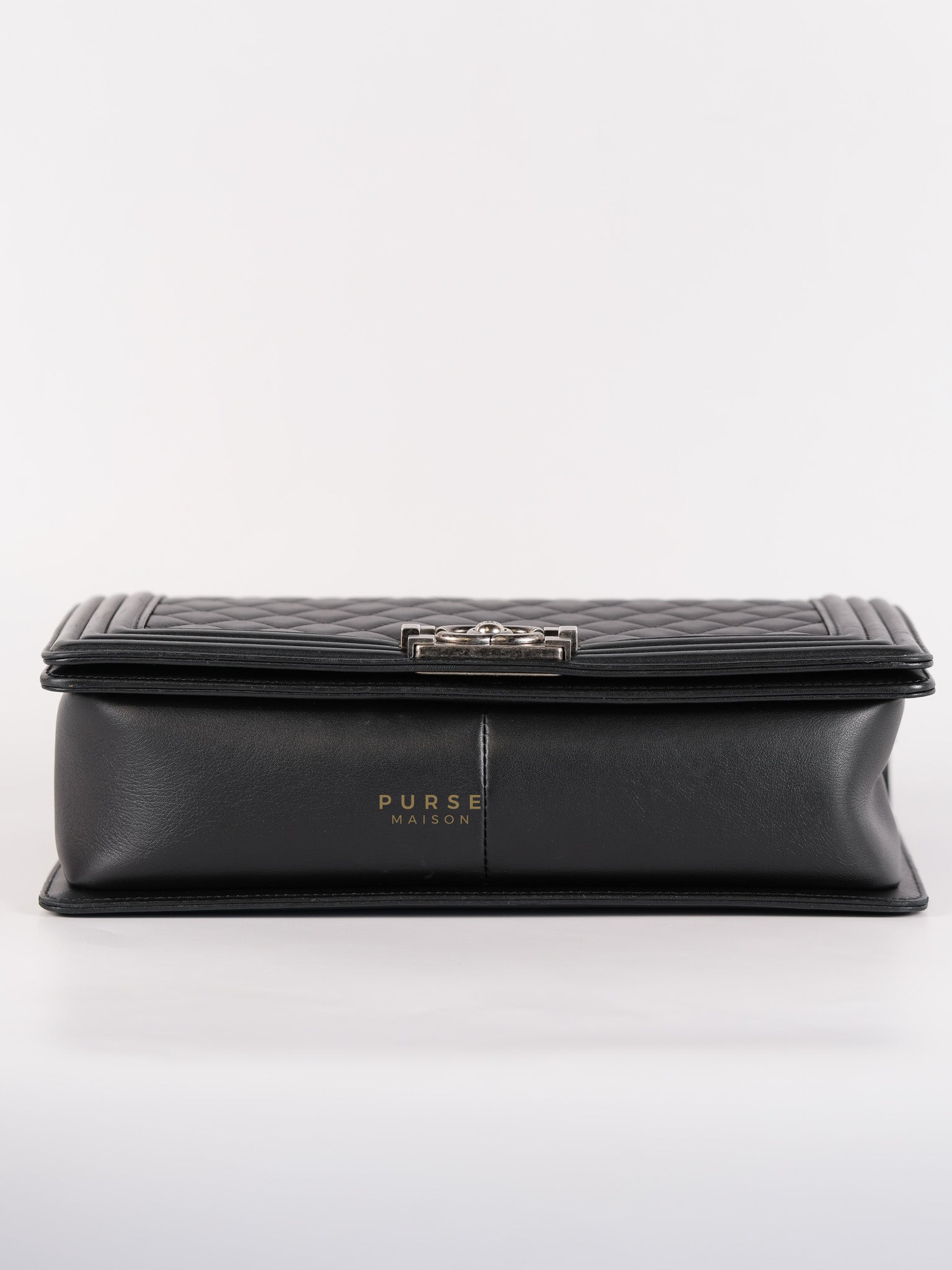 Le Boy New Medium in Black Quilted Lambskin Leather & Ruthenium Hardware (Series 24) | Purse Maison Luxury Bags Shop