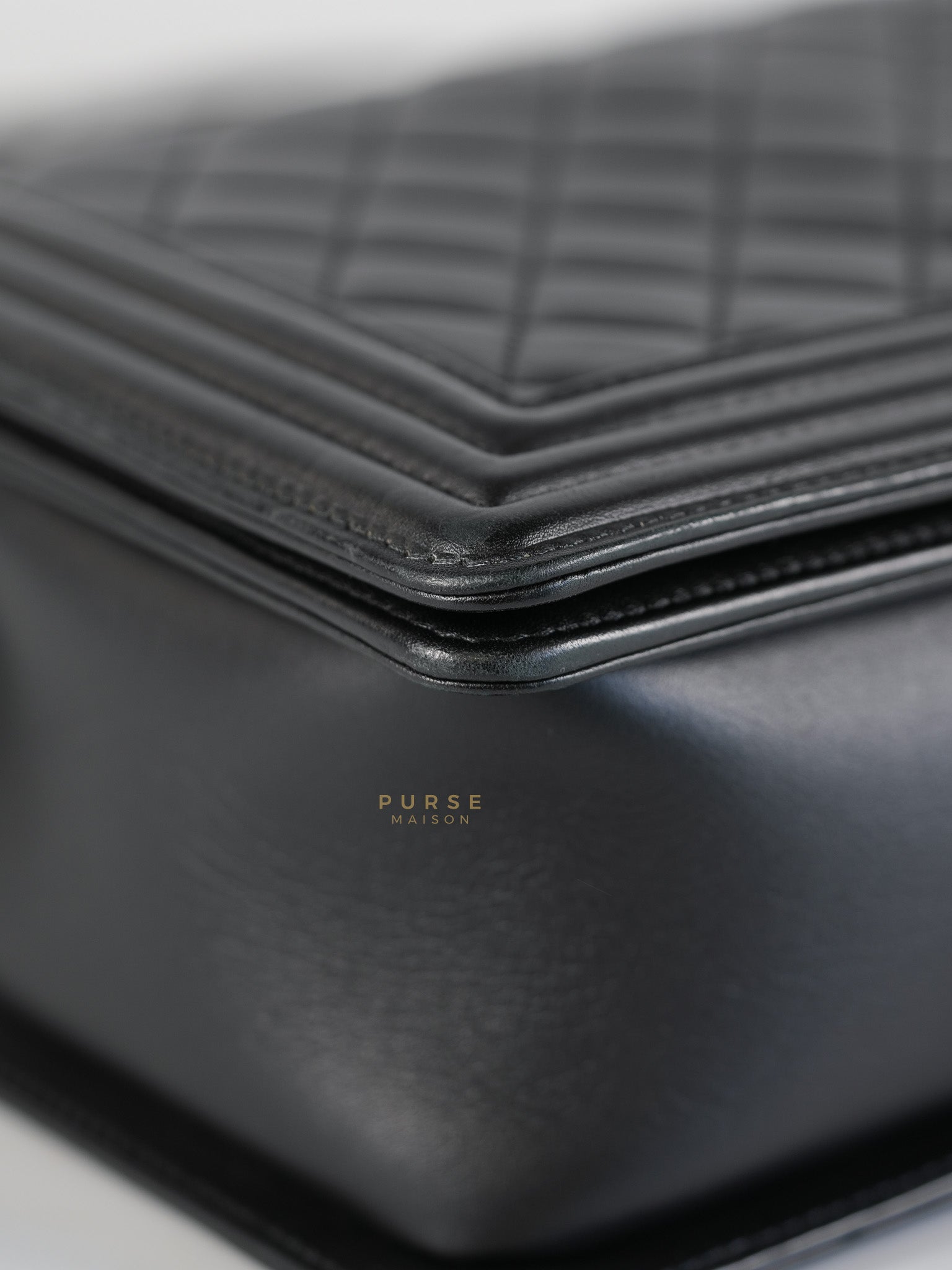 Le Boy New Medium in Black Quilted Lambskin Leather & Ruthenium Hardware (Series 24) | Purse Maison Luxury Bags Shop