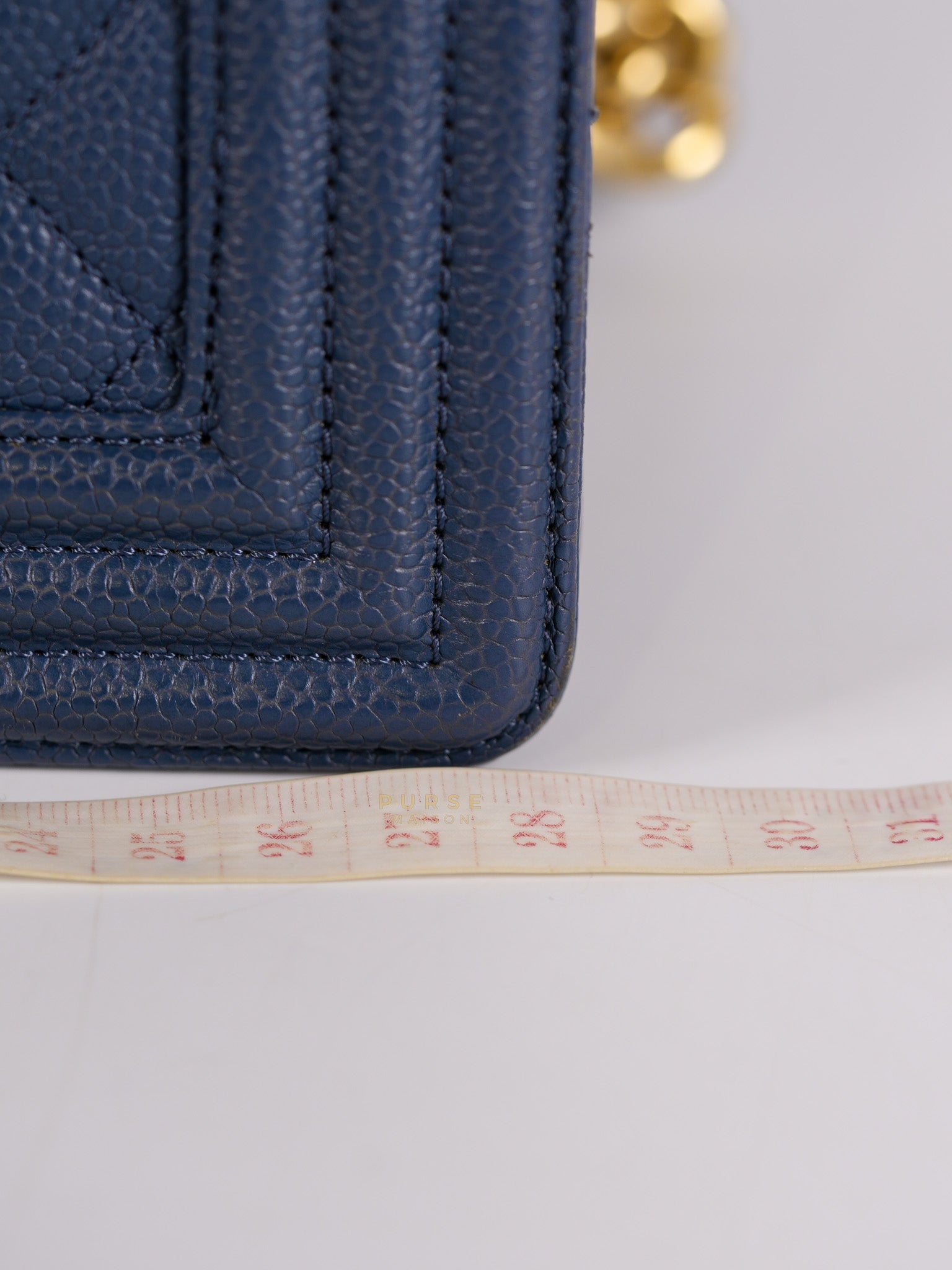 Le Boy New Medium in Navy Blue Quilted Caviar Leather Gold Hardware Series 23 | Purse Maison Luxury Bags Shop