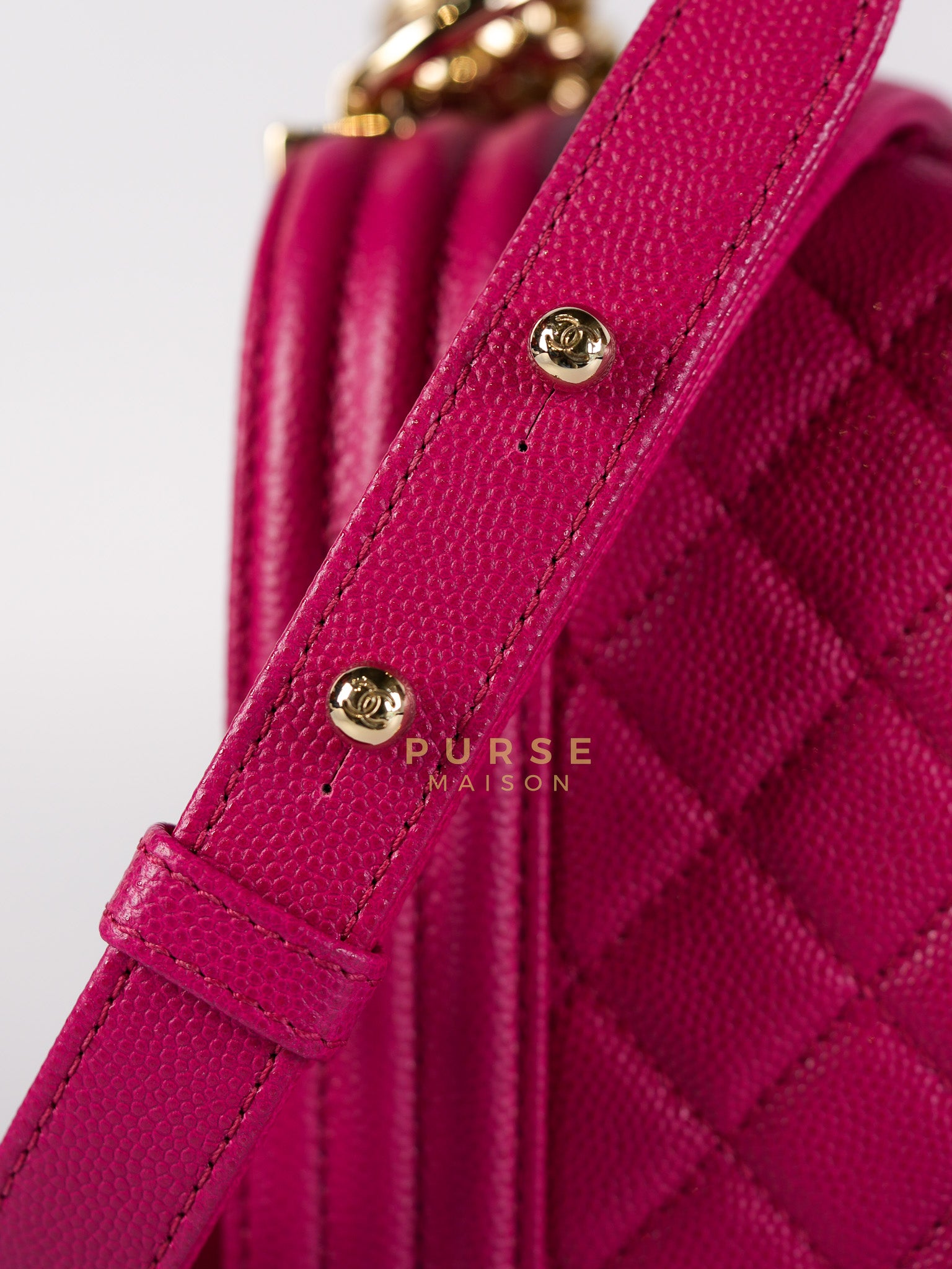 Le Boy New Medium in Pink Caviar Leather & Light Gold Hardware (Series 23) | Purse Maison Luxury Bags Shop