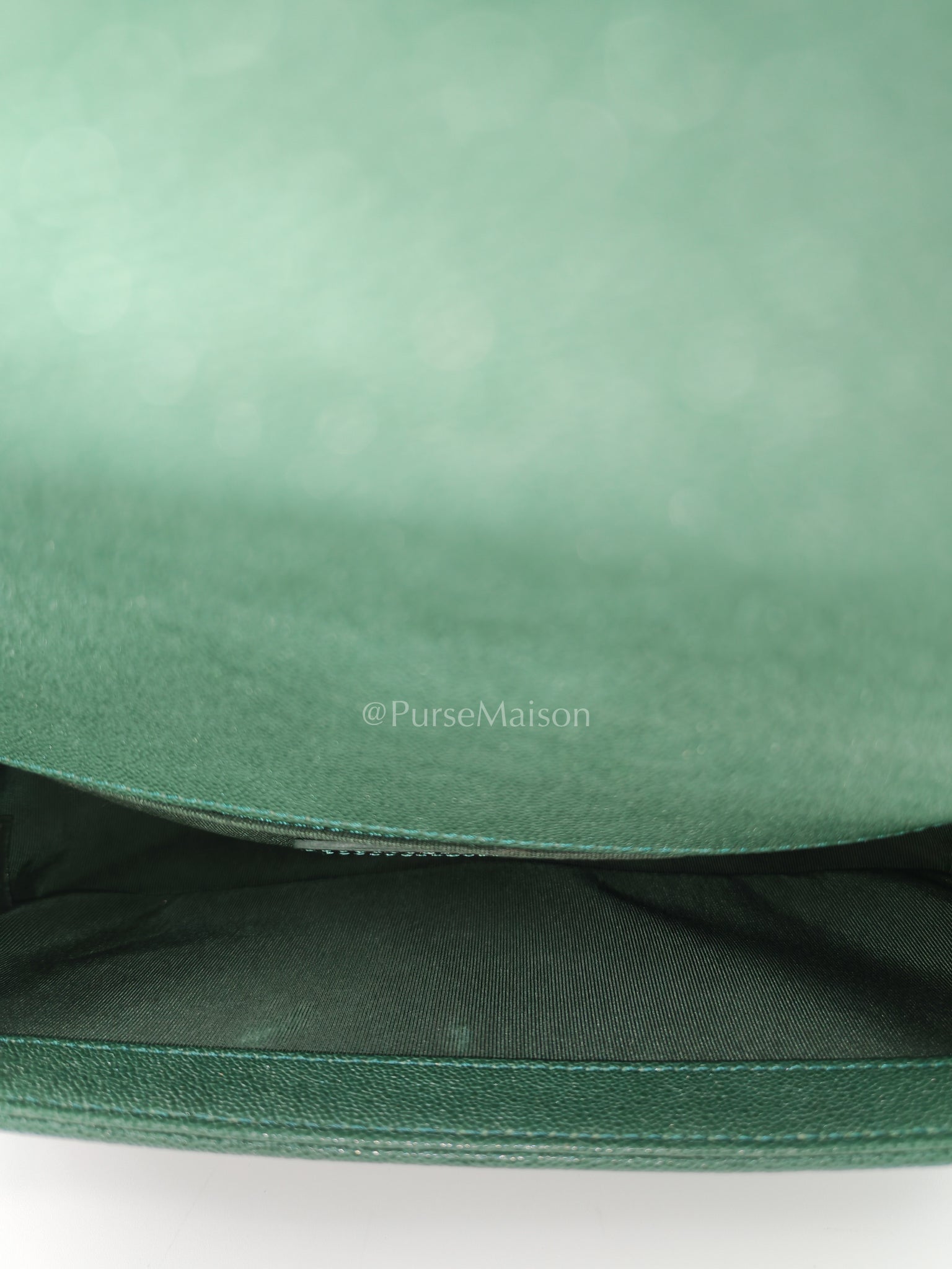 Le Boy Old Medium Green Caviar Leather in Aged Gold Hardware (Series 26) | Purse Maison Luxury Bags Shop