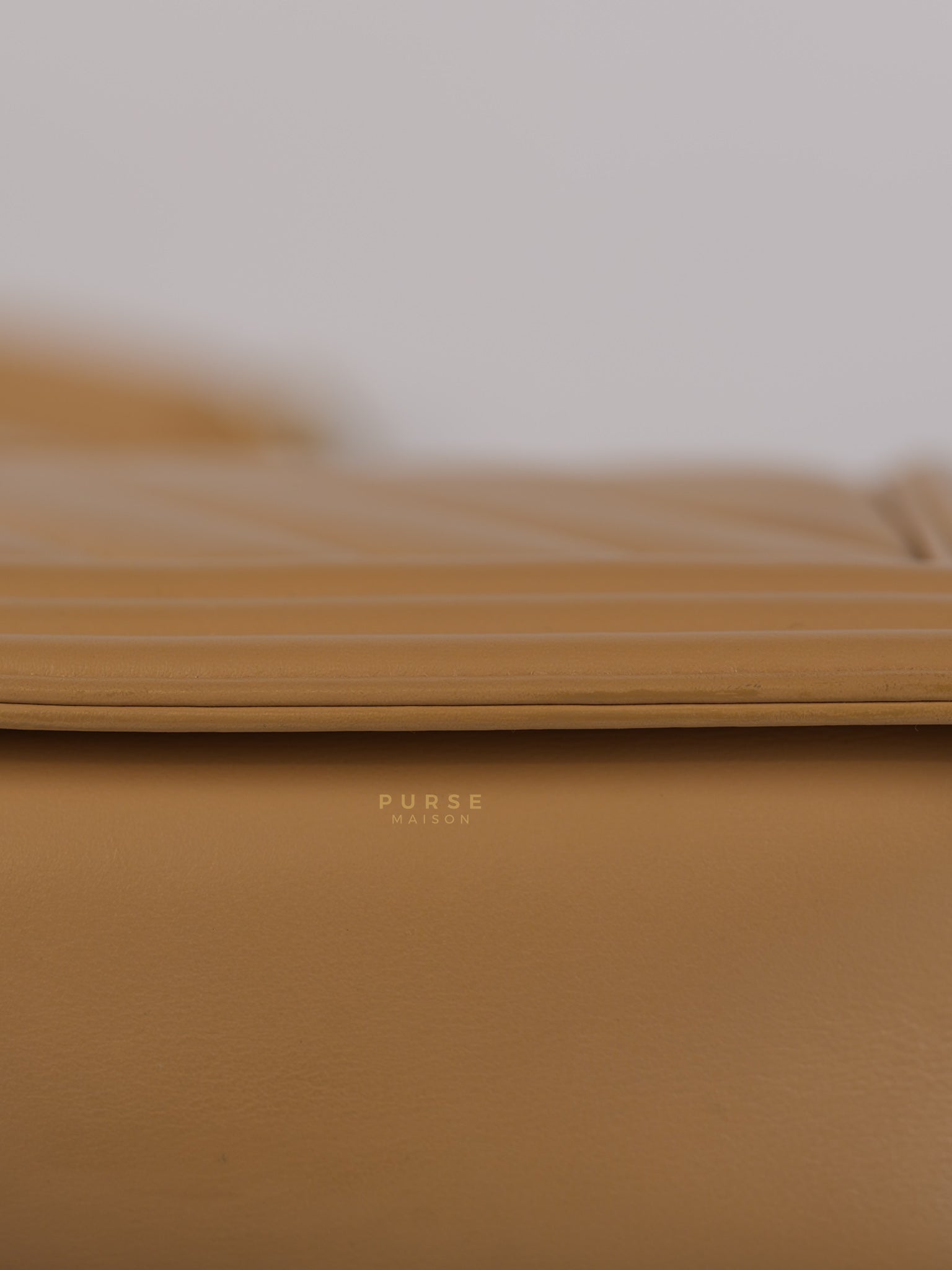 Le Boy Old Medium in Beige Chevron Lambskin Leather Series 25 | Purse Maison Luxury Bags Shop