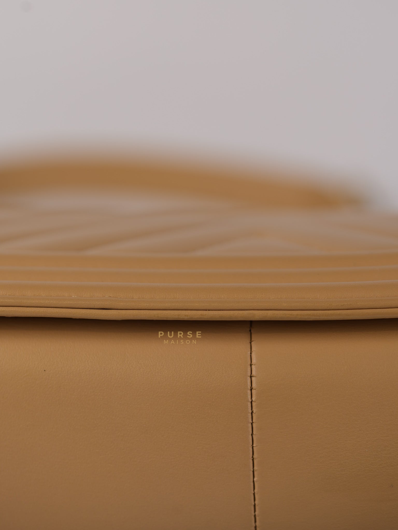 Le Boy Old Medium in Beige Chevron Lambskin Leather Series 25 | Purse Maison Luxury Bags Shop