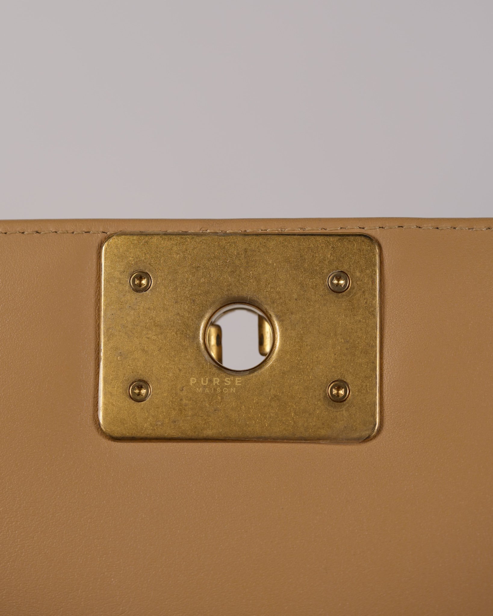 Le Boy Old Medium in Beige Chevron Lambskin Leather Series 25 | Purse Maison Luxury Bags Shop