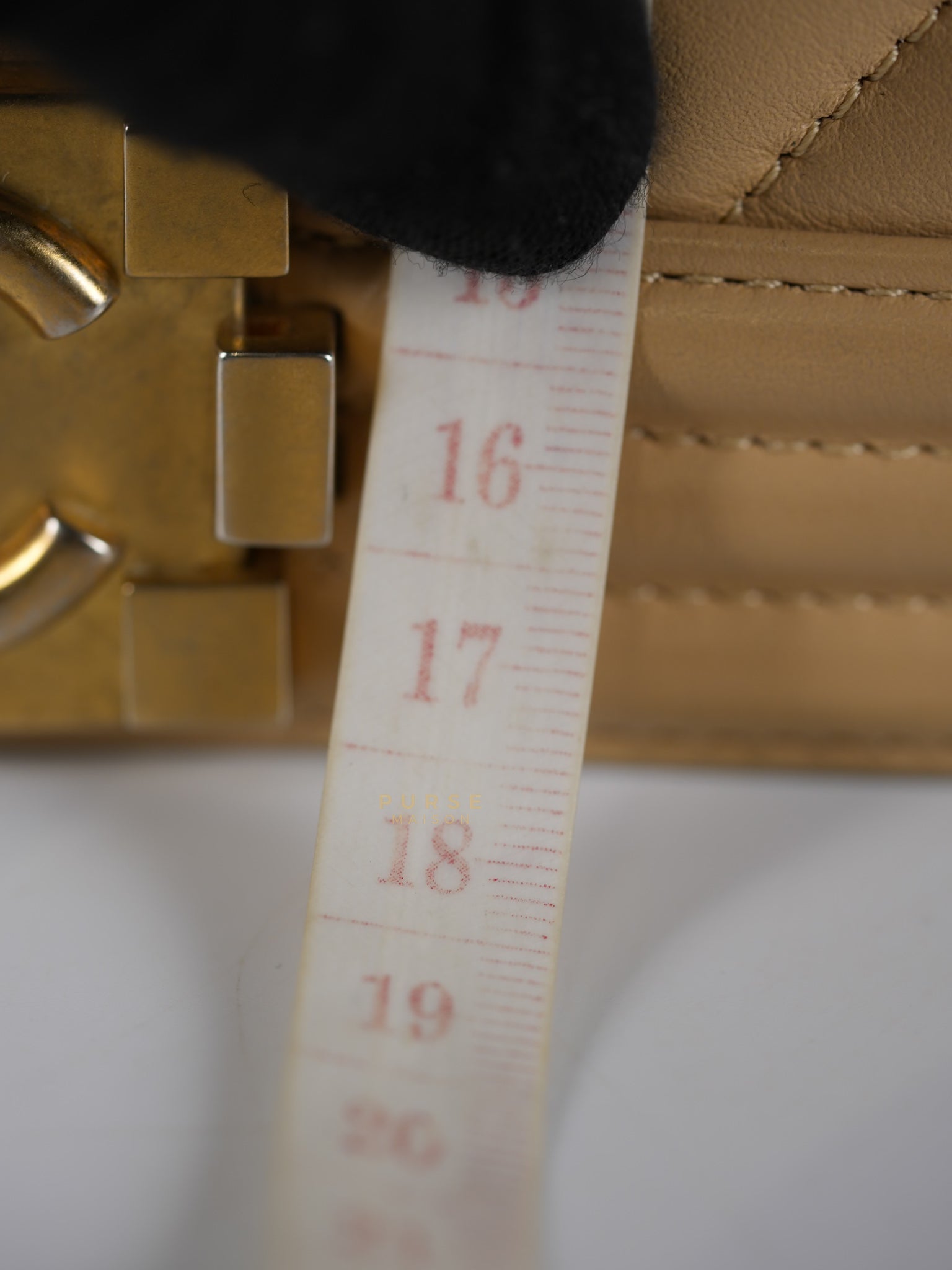 Le Boy Old Medium in Beige Chevron Lambskin Leather Series 25 | Purse Maison Luxury Bags Shop
