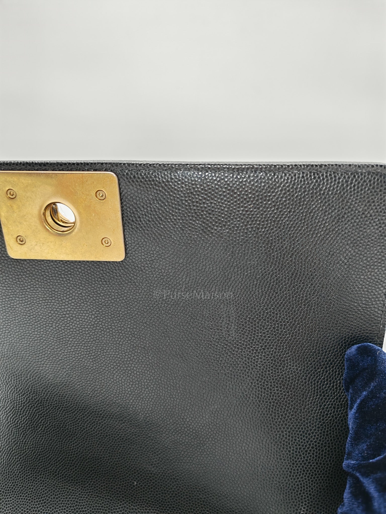 Le Boy Old Medium in Black Quilted Caviar Leather & Aged Gold Hardware Series 28 | Purse Maison Luxury Bags Shop