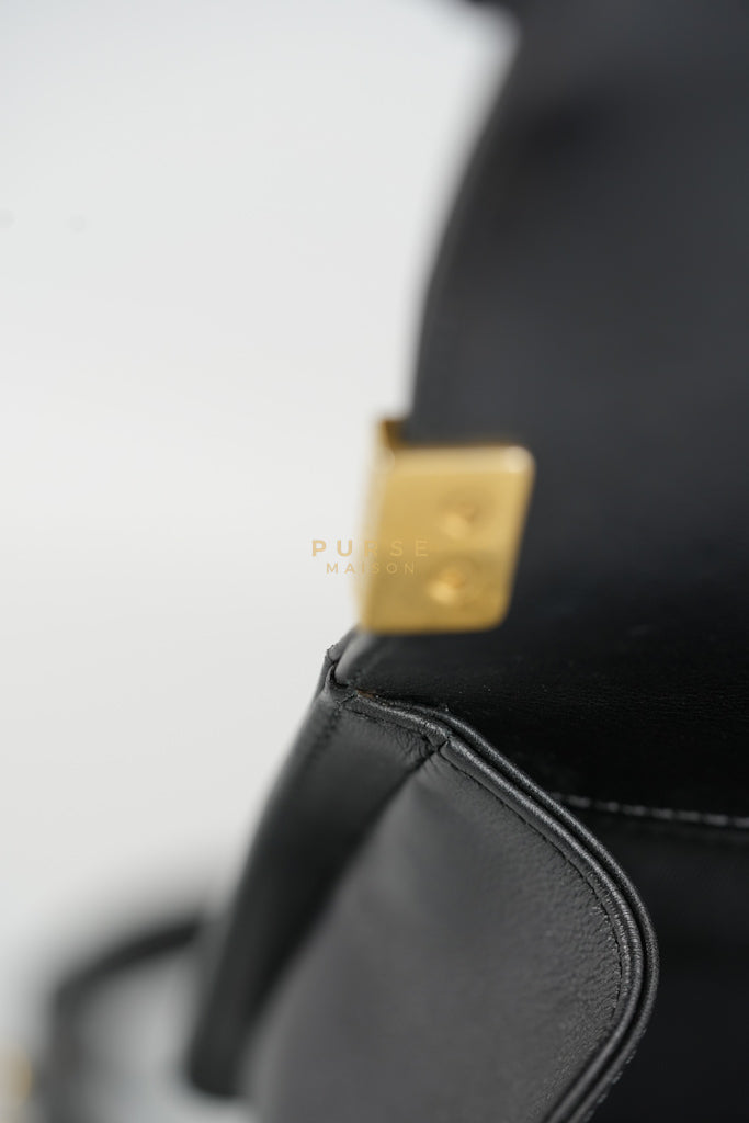 Le Boy Old Medium in Black Quilted Lambskin Leather & Gold Hardware Series 20 | Purse Maison Luxury Bags Shop
