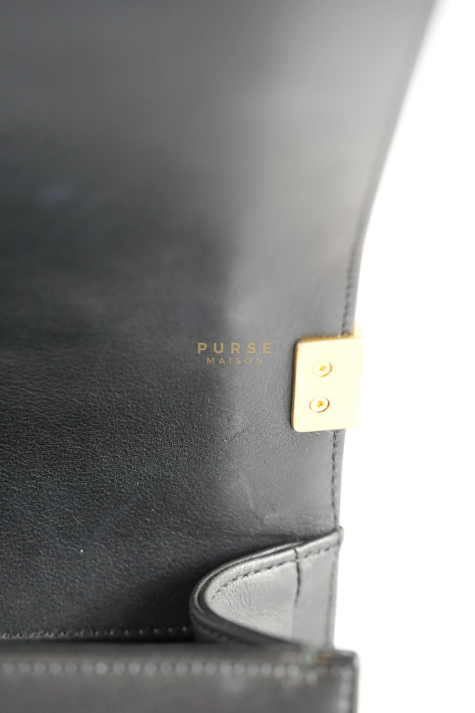 Le Boy Old Medium in Black Quilted Lambskin Leather & Gold Hardware Series 20 | Purse Maison Luxury Bags Shop