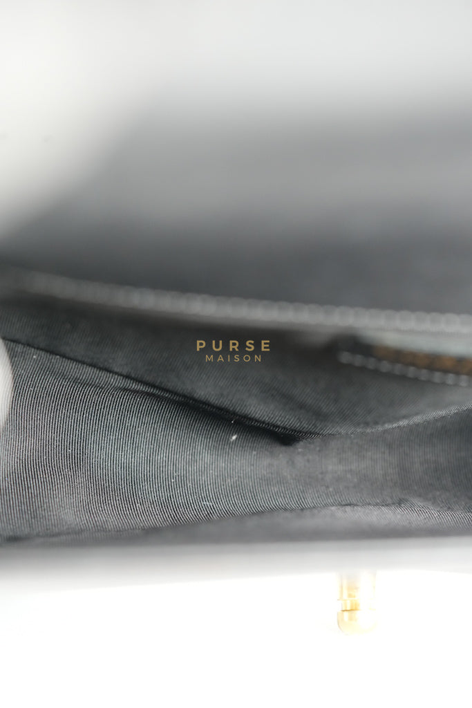 Le Boy Old Medium in Black Quilted Lambskin Leather & Gold Hardware Series 20 | Purse Maison Luxury Bags Shop