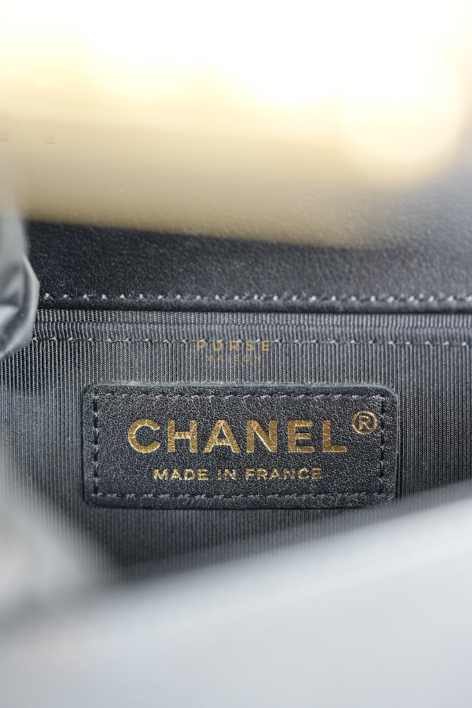 Le Boy Old Medium in Black Quilted Lambskin Leather & Gold Hardware Series 20 | Purse Maison Luxury Bags Shop