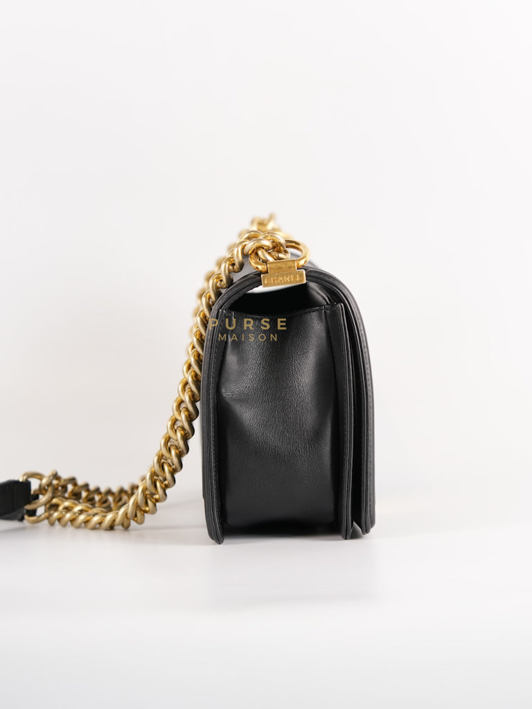 Le Boy Old Medium in Black Quilted Lambskin Leather & Gold Hardware Series 20 | Purse Maison Luxury Bags Shop