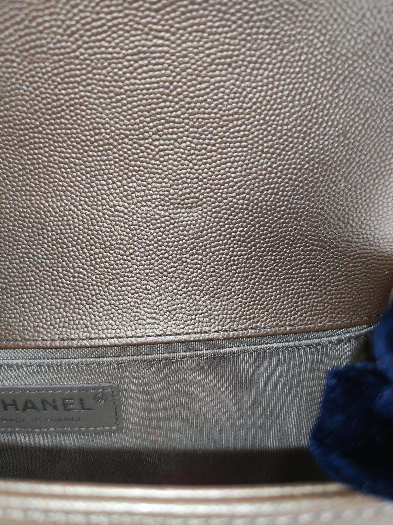 Le Boy old Medium in Metallic Bronze Caviar Leather & Ruthenium Hardware (Series 24) | Purse Maison Luxury Bags Shop