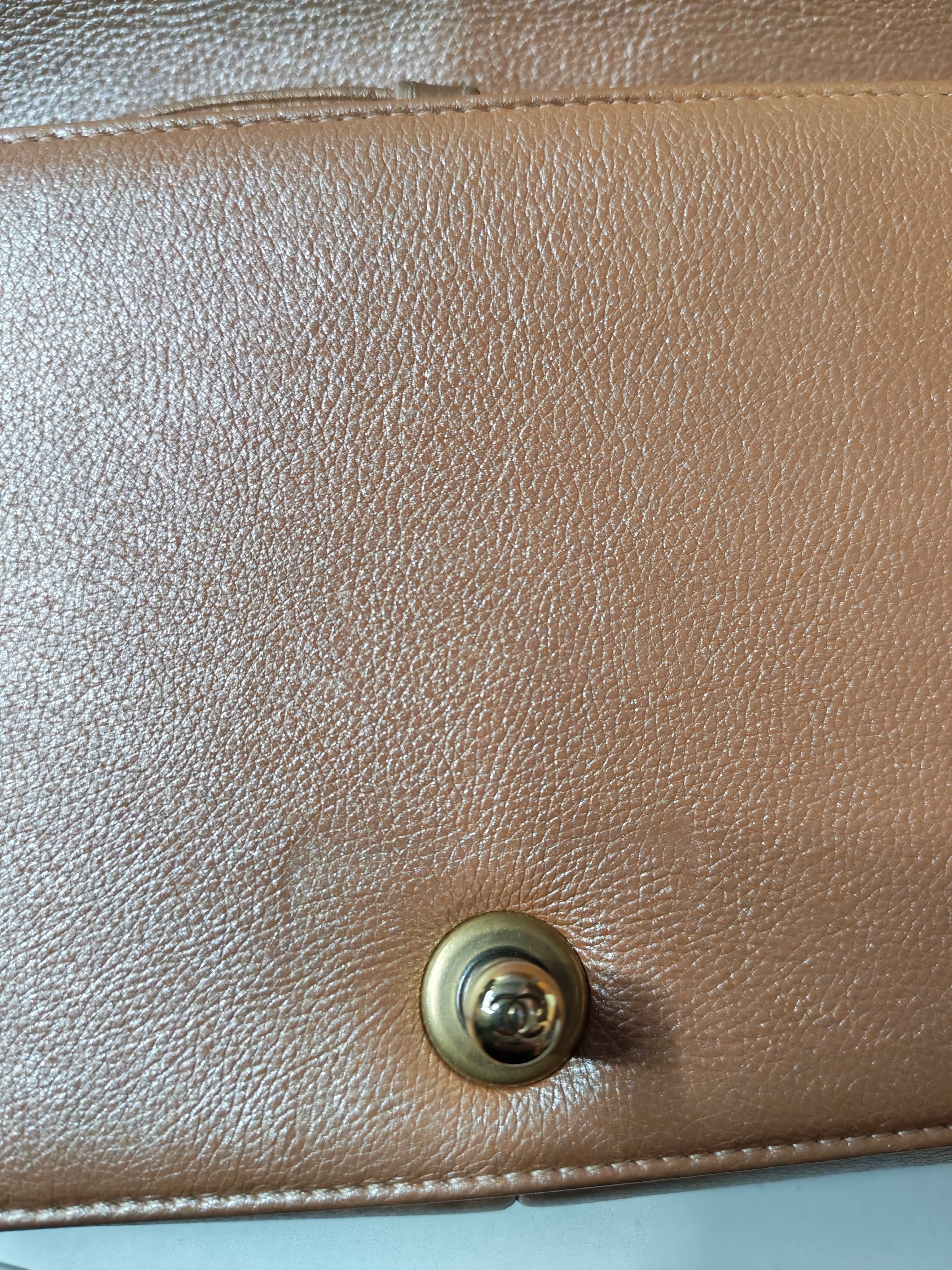 Le Boy Old Medium in Metallic Bronze Quilted Calfskin Leather and Gold Hardware Series 20 | Purse Maison Luxury Bags Shop