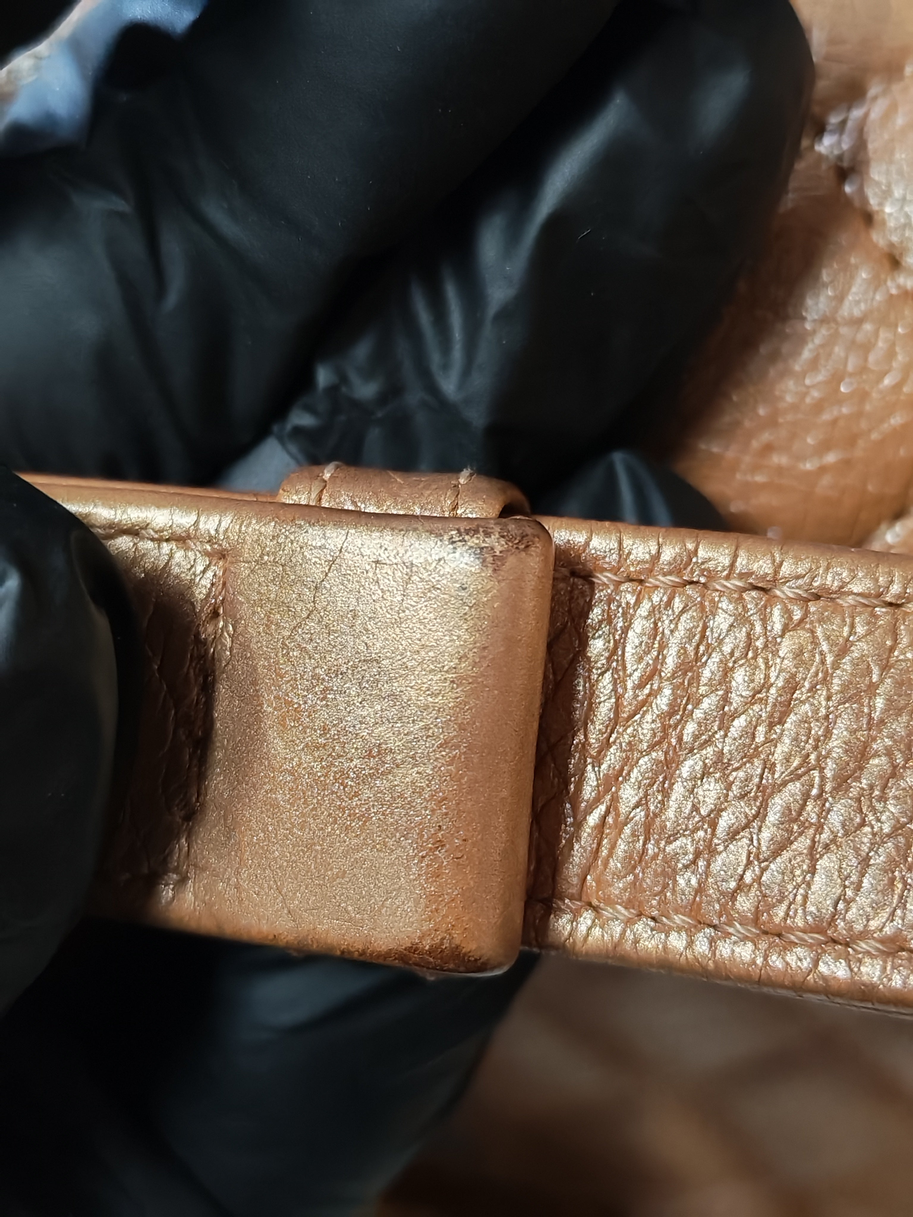 Le Boy Old Medium in Metallic Bronze Quilted Calfskin Leather and Gold Hardware Series 20 | Purse Maison Luxury Bags Shop