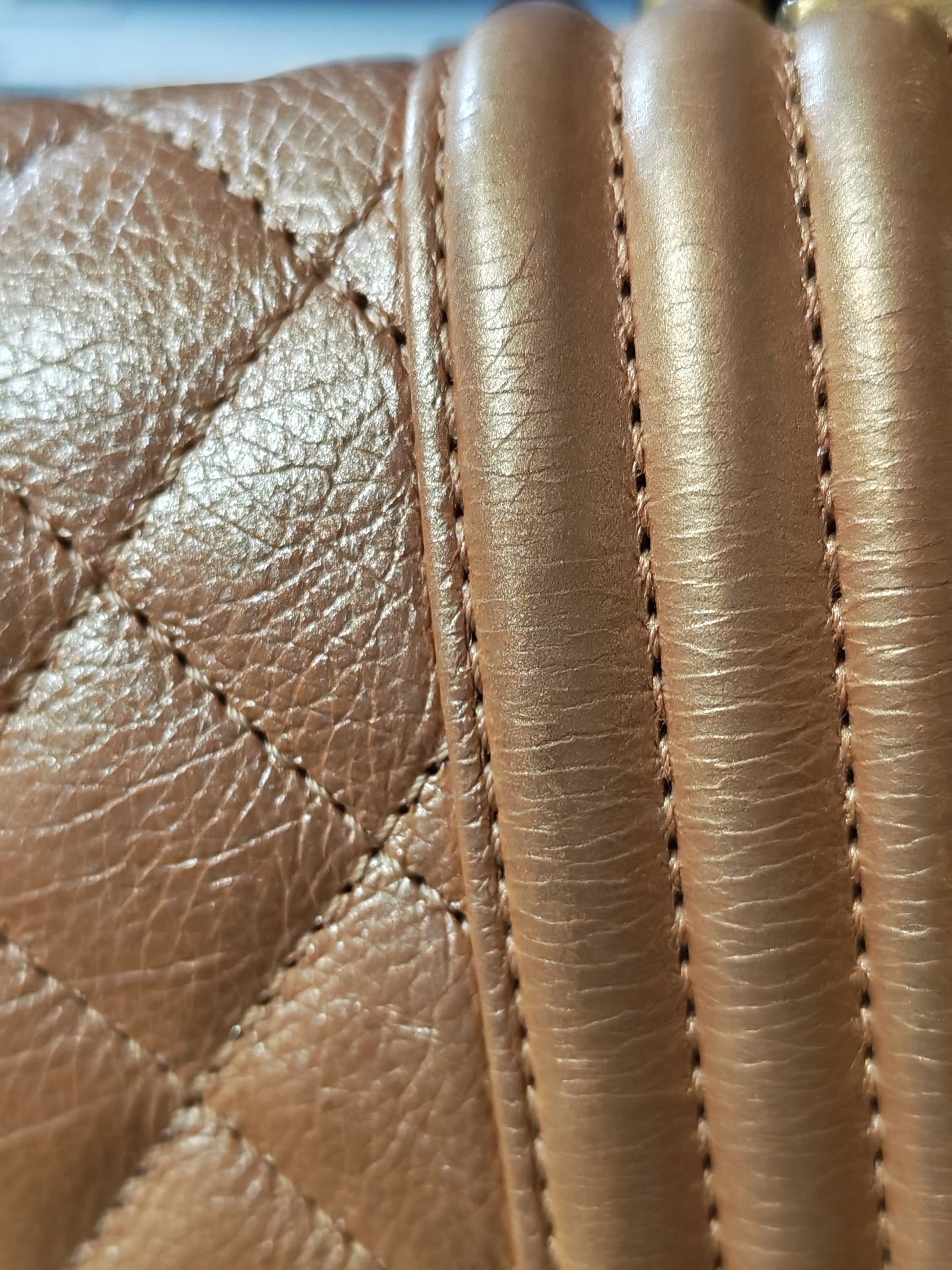 Le Boy Old Medium in Metallic Bronze Quilted Calfskin Leather and Gold Hardware Series 20 | Purse Maison Luxury Bags Shop