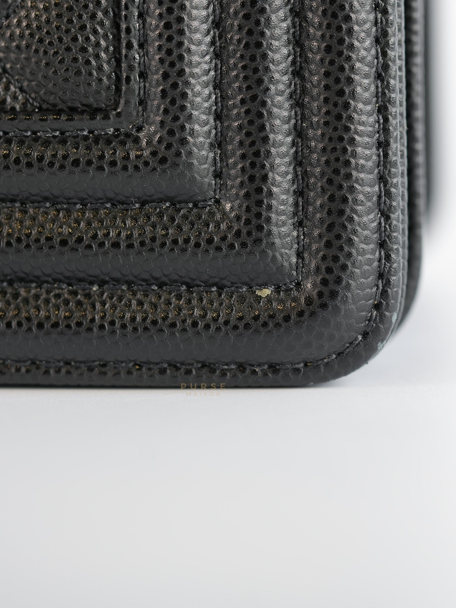 Le Boy Old Medium Quilted Caviar Leather in Aged Gold Hardware Series 30 | Purse Maison Luxury Bags Shop