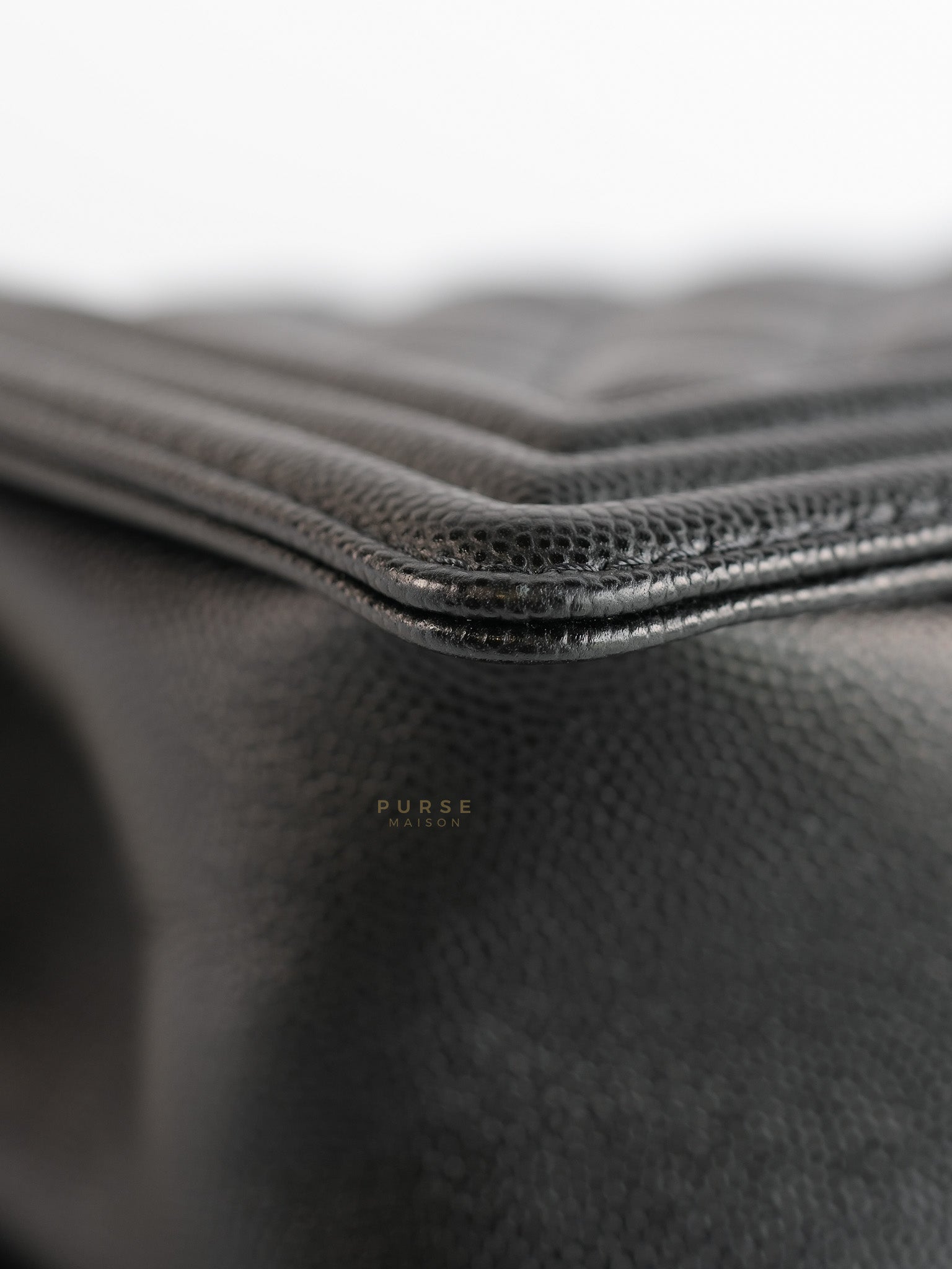 Le Boy Old Medium Quilted Caviar Leather in Aged Gold Hardware Series 30 | Purse Maison Luxury Bags Shop