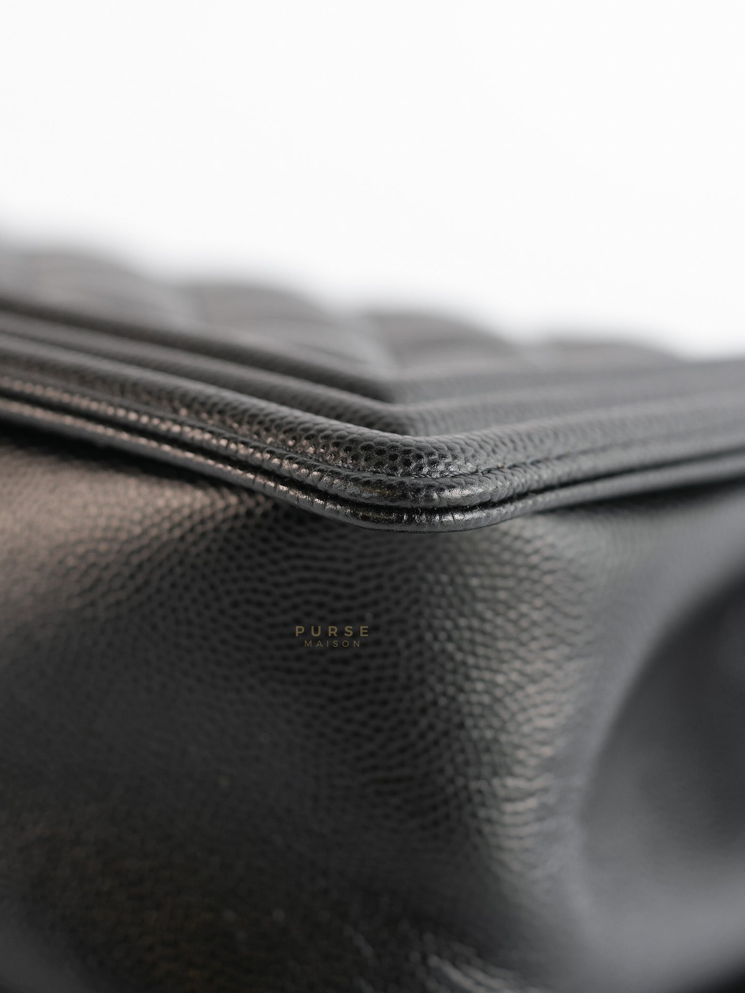 Le Boy Old Medium Quilted Caviar Leather in Aged Gold Hardware Series 30 | Purse Maison Luxury Bags Shop