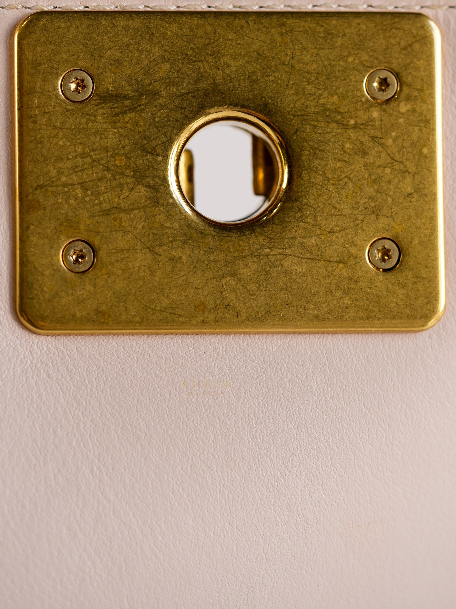 Le Boy One-Of-A-Kind Rabbit Fur White Cream Gold Hardware(Series 23) | Purse Maison Luxury Bags Shop