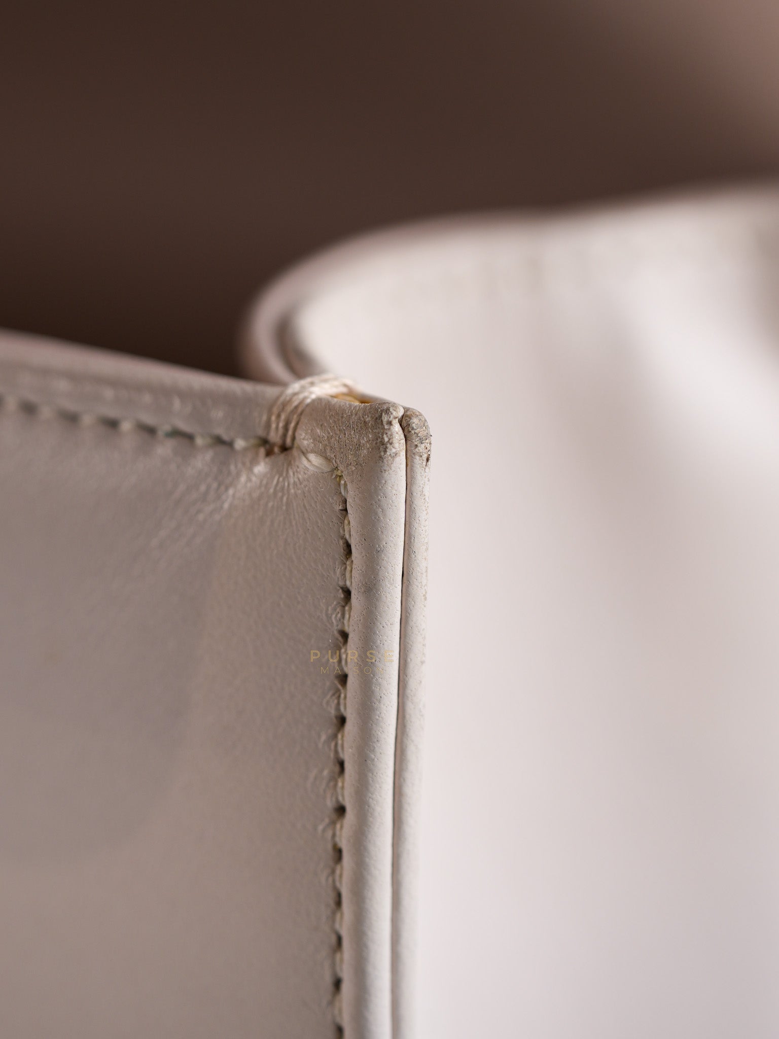 Le Boy One-Of-A-Kind Rabbit Fur White Cream Gold Hardware(Series 23) | Purse Maison Luxury Bags Shop