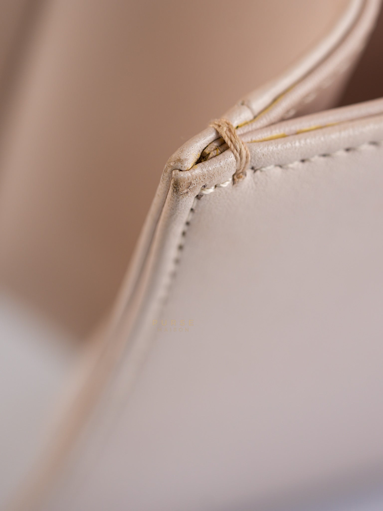 Le Boy One-Of-A-Kind Rabbit Fur White Cream Gold Hardware(Series 23) | Purse Maison Luxury Bags Shop