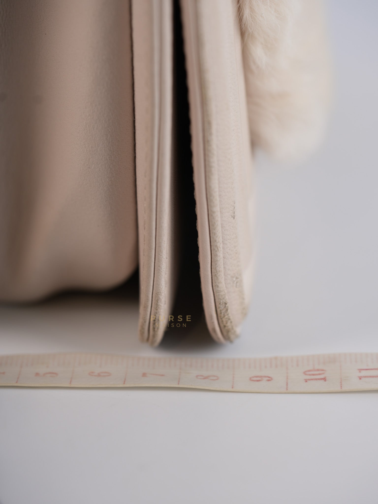 Le Boy One-Of-A-Kind Rabbit Fur White Cream Gold Hardware(Series 23) | Purse Maison Luxury Bags Shop