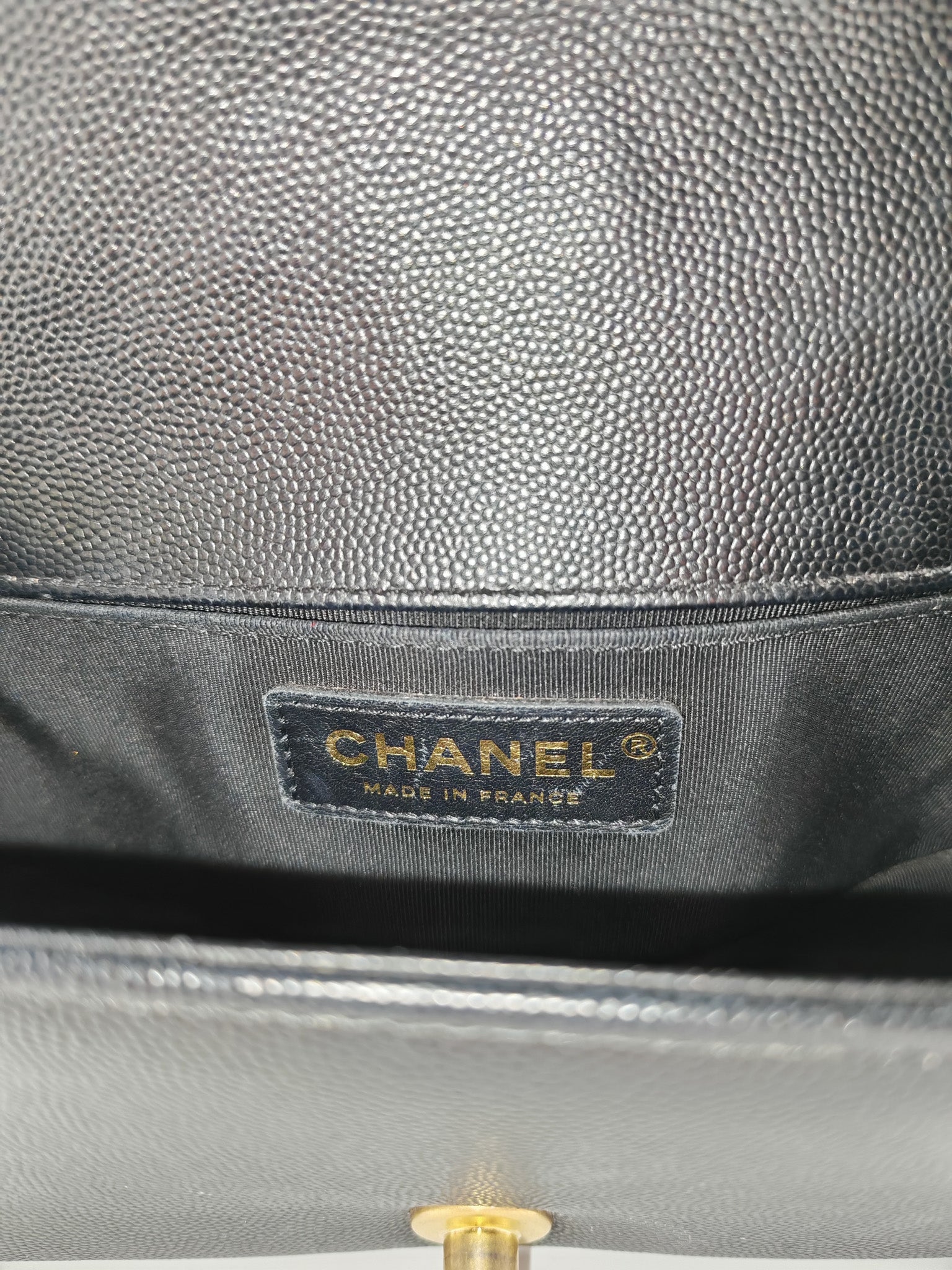 Le Boy Small Black Caviar Leather in Aged Gold Hardware (Series 27) | Purse Maison Luxury Bags Shop