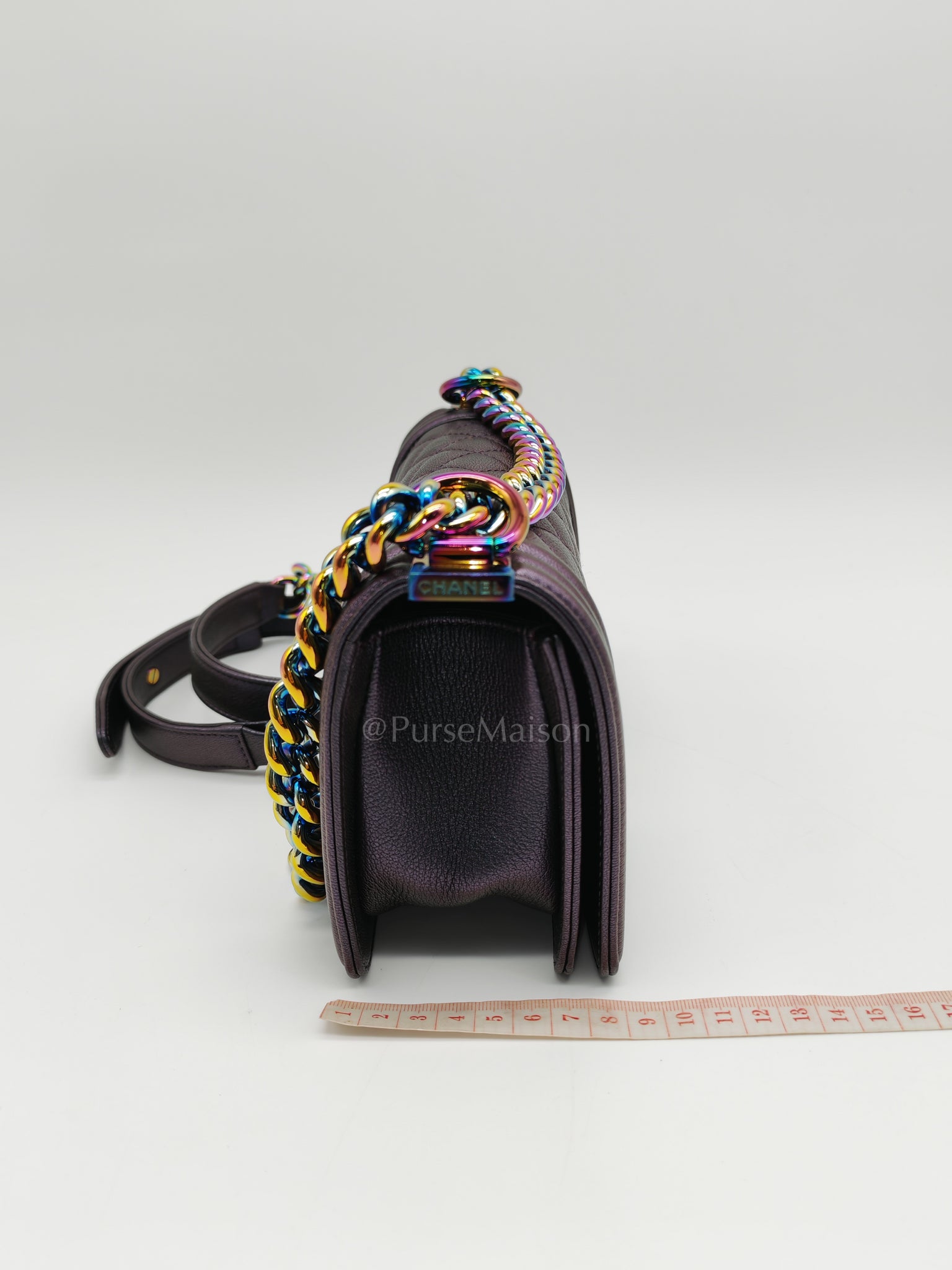 Le boy Small Iridescent Purple Mermaid Quilted Goatskin in Rainbow Hardware (Series 21) | Purse Maison Luxury Bags Shop