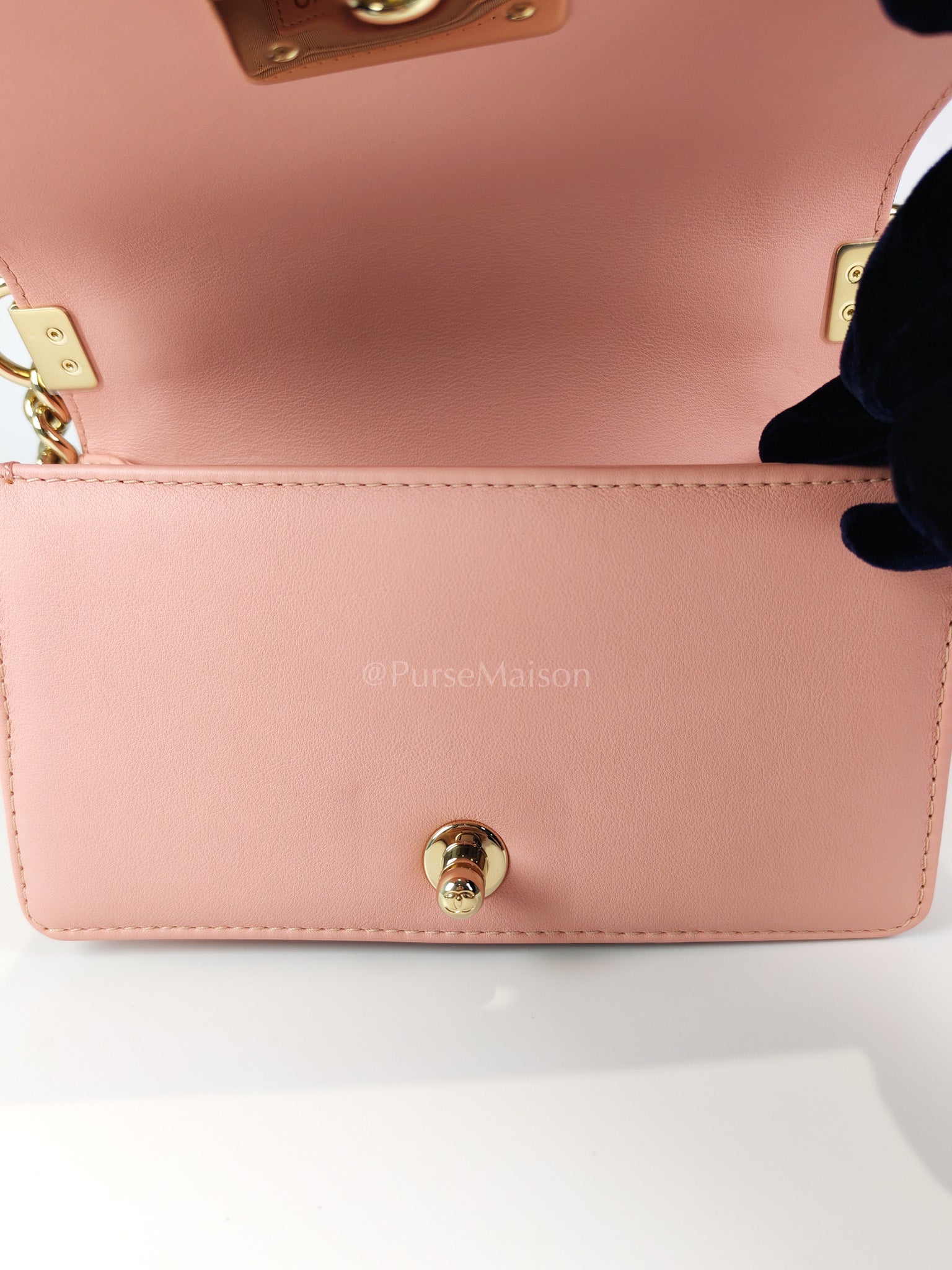 Le Boy Small Top Handle in Pink Calfskin Leather and Light Gold Hardware Series 27 | Purse Maison Luxury Bags Shop