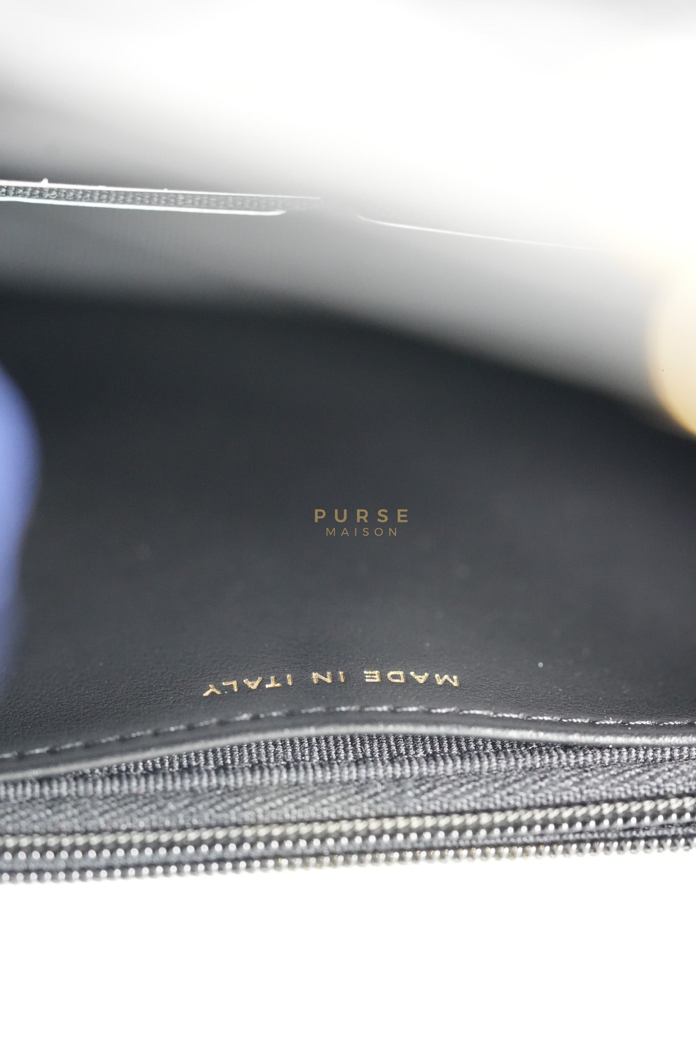 Le Boy Wallet On Chain in Black Caviar Leather Aged Gold Hardware (Microchip) | Purse Maison Luxury Bags Shop