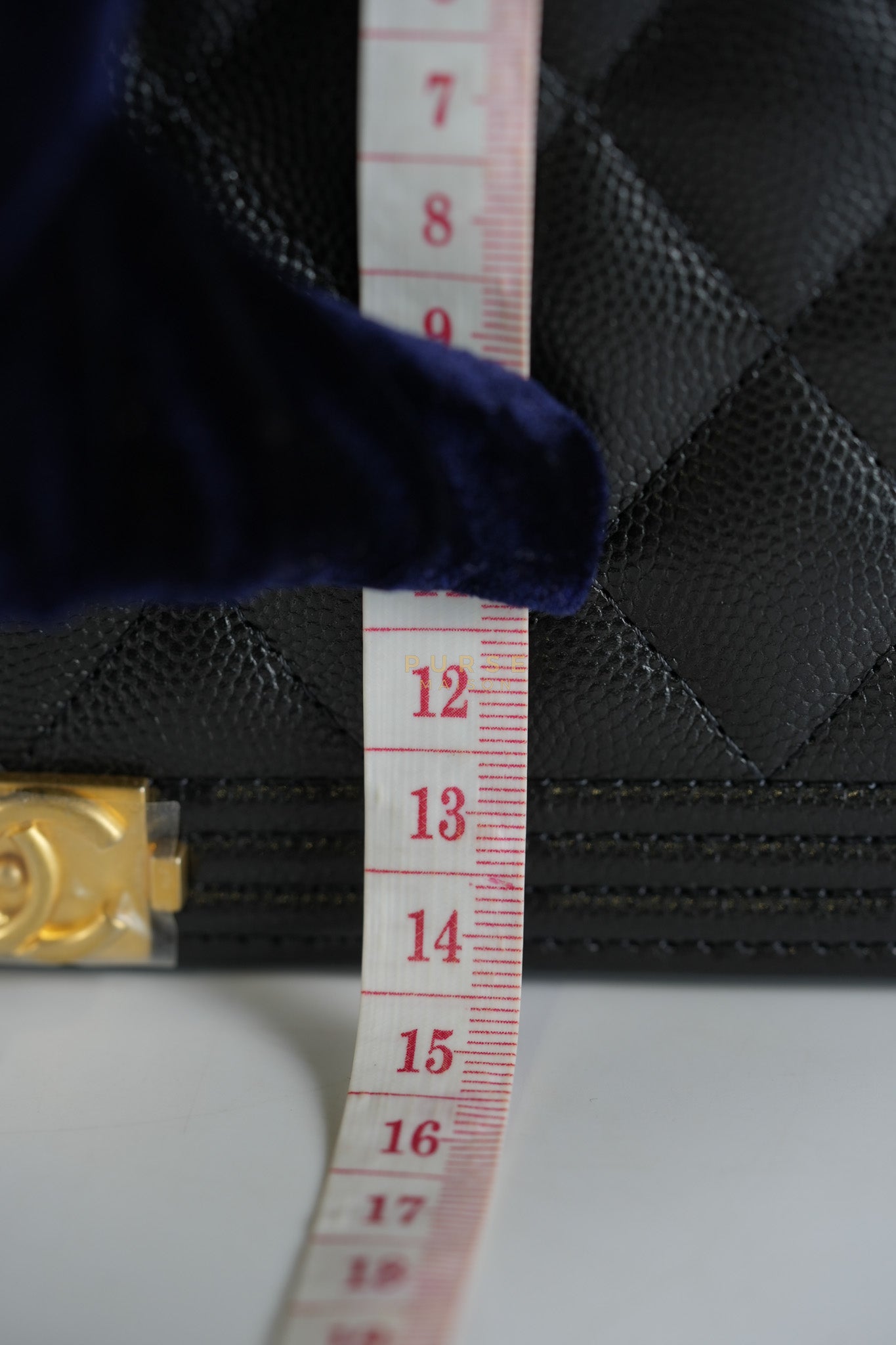 Le Boy Wallet On Chain in Black Caviar Leather Aged Gold Hardware (Microchip) | Purse Maison Luxury Bags Shop