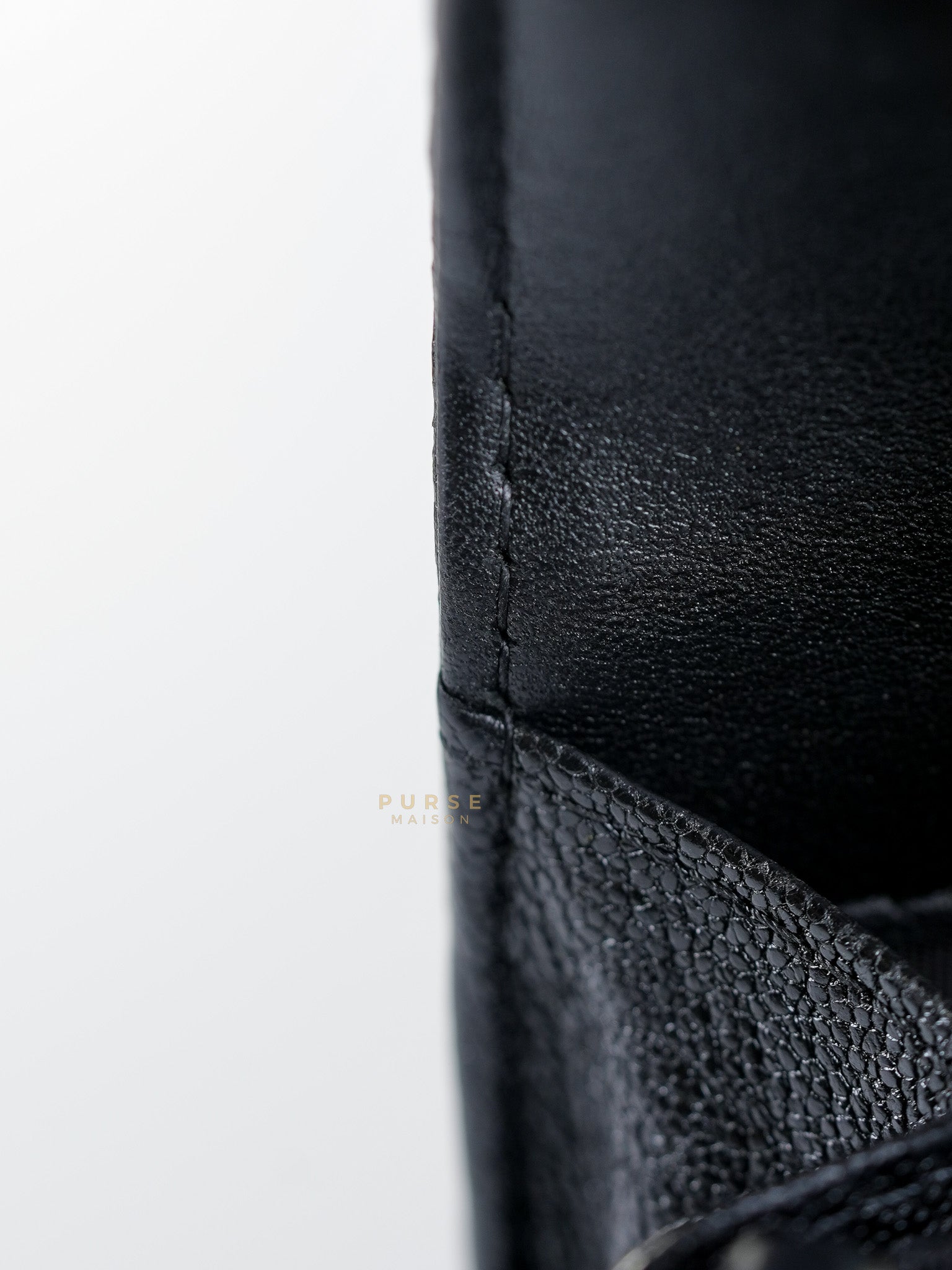 Le Boy Wallet on Chain in Black Caviar Leather & Aged Gold Hardware(Series 26) | Purse Maison Luxury Bags Shop