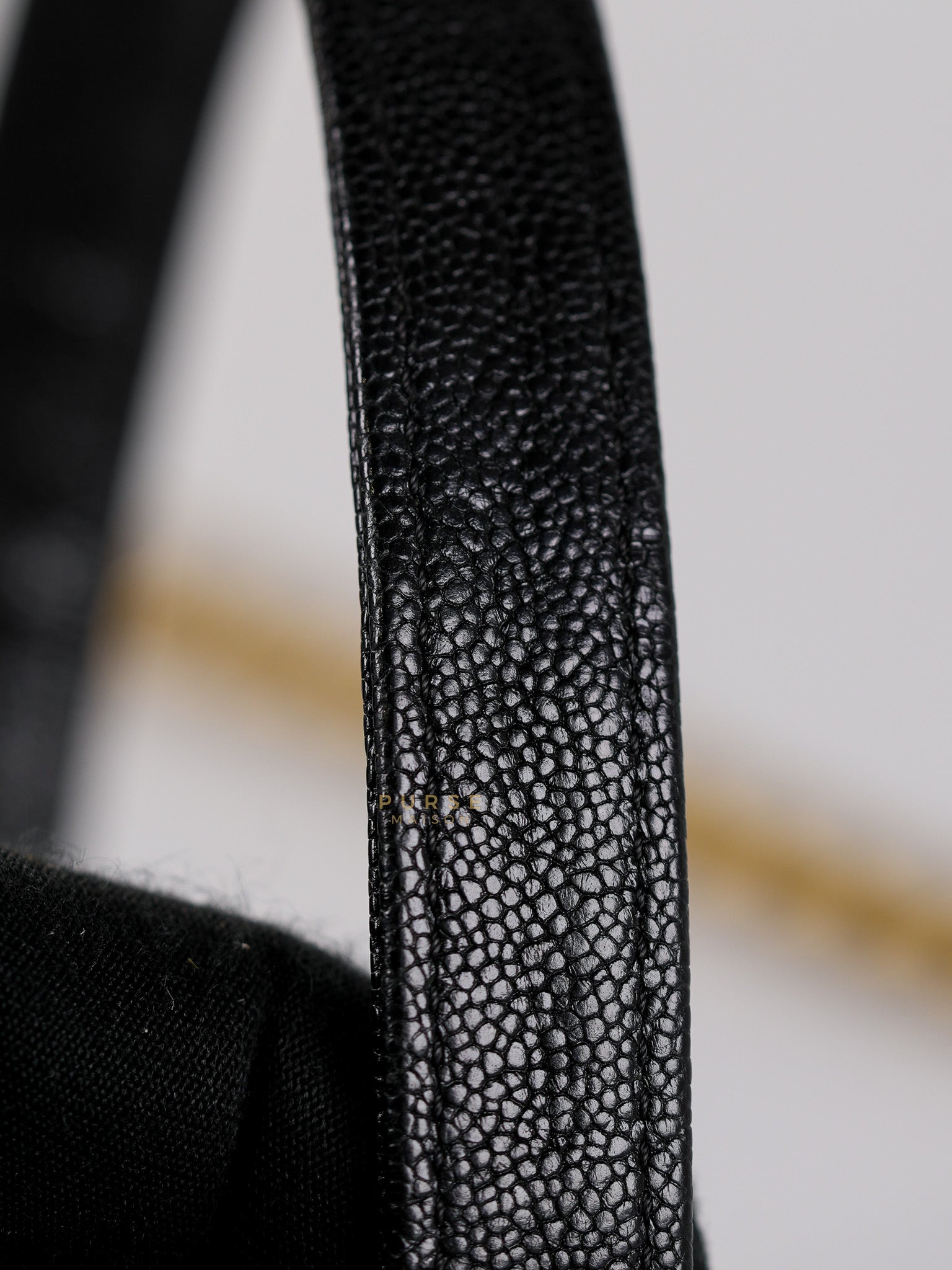 Le Boy Wallet on Chain in Black Caviar Leather & Aged Gold Hardware(Series 26) | Purse Maison Luxury Bags Shop