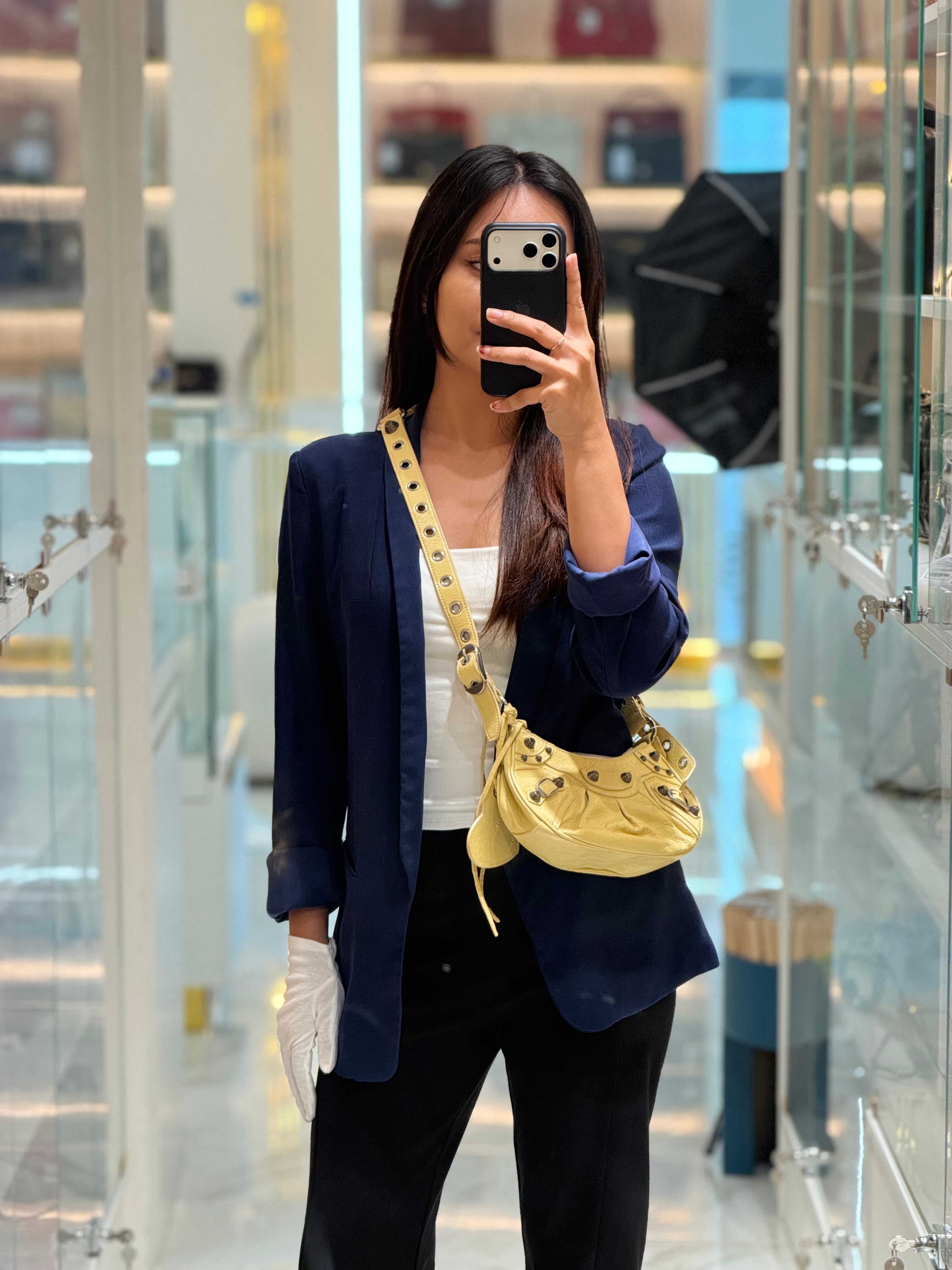 Le Cagole Butter Yellow Shoulder Bag | Purse Maison Luxury Bags Shop