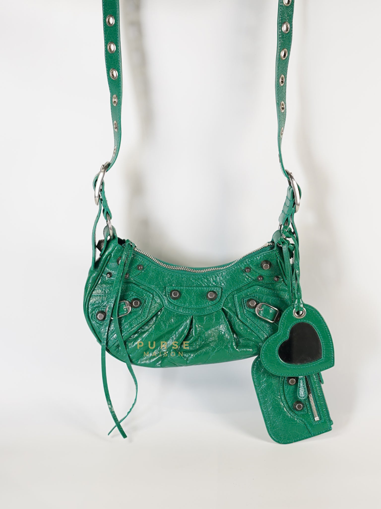 Le Cagole Mini Green Bag | Purse Maison Luxury Bags Shop