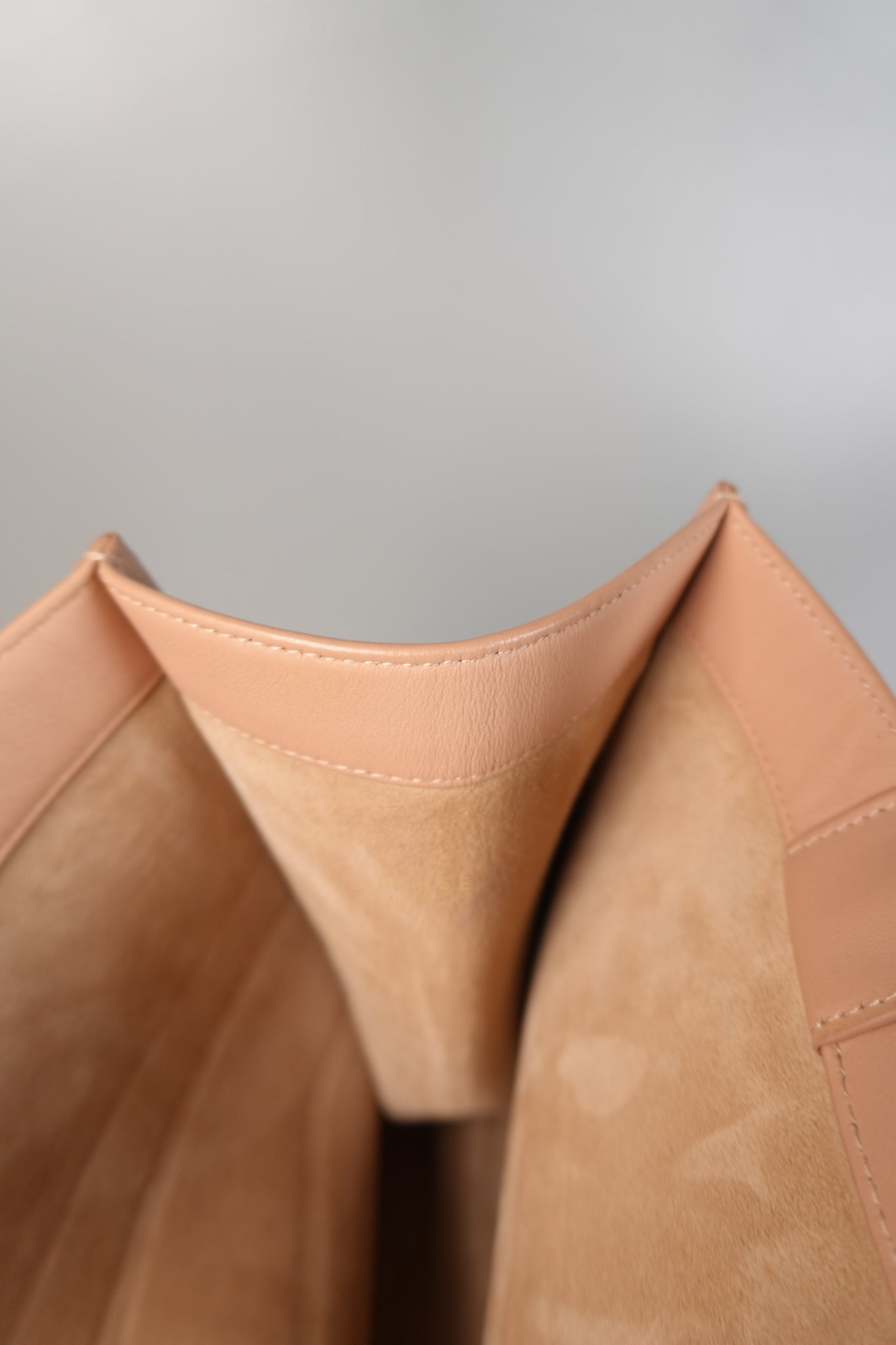 Leather Book Tote Embossed Calfskin Leather in Rose | Purse Maison Luxury Bags Shop