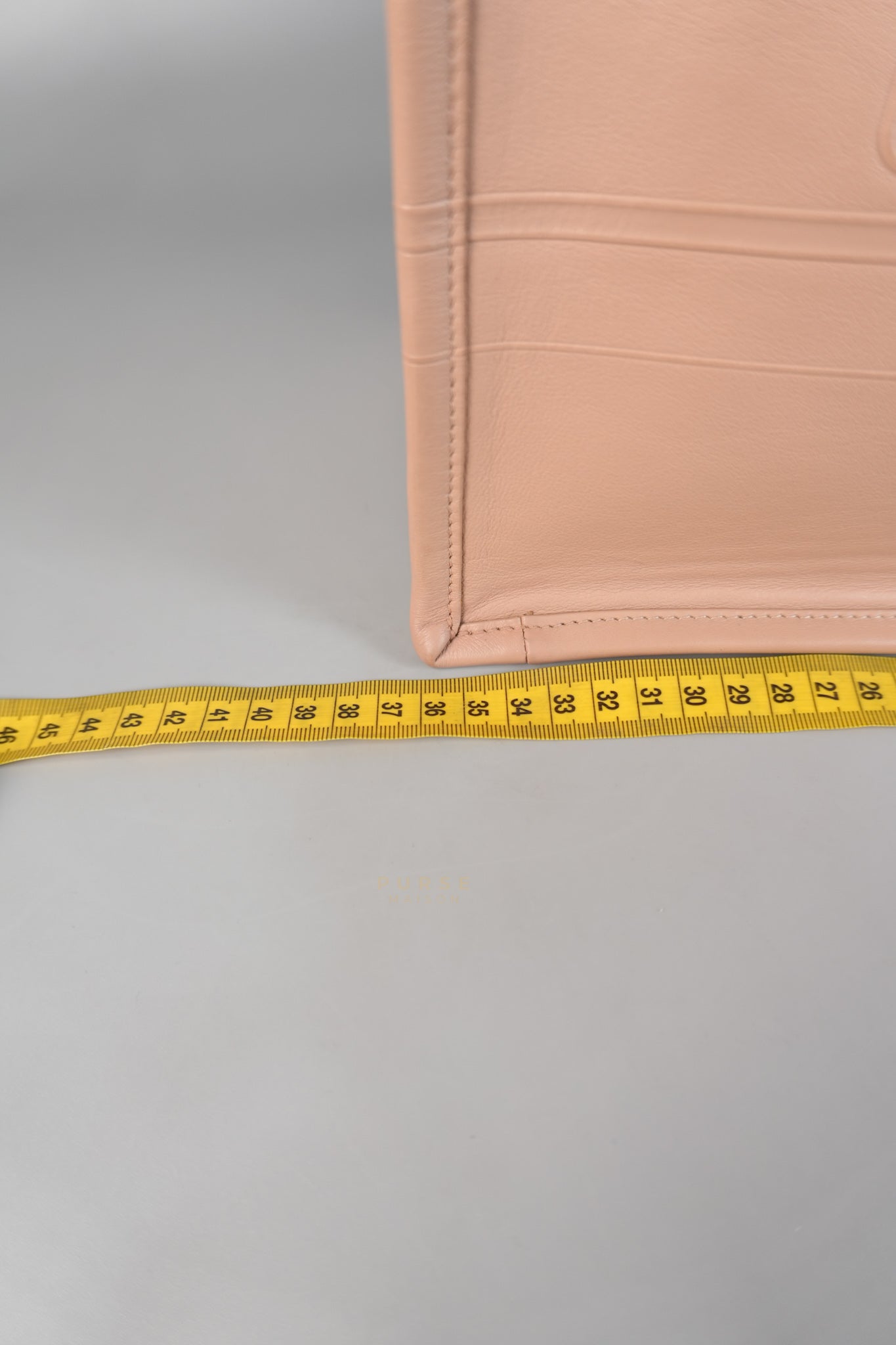 Leather Book Tote Embossed Calfskin Leather in Rose | Purse Maison Luxury Bags Shop