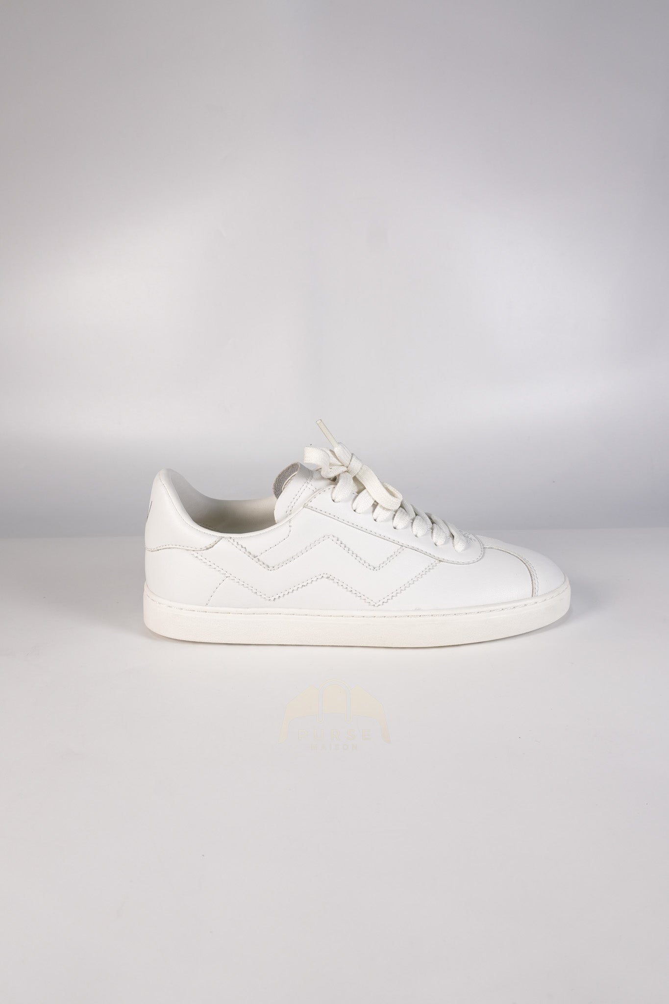 Leather White Sneakers 36.5 EU(23.3 cm) | Purse Maison Luxury Bags Shop