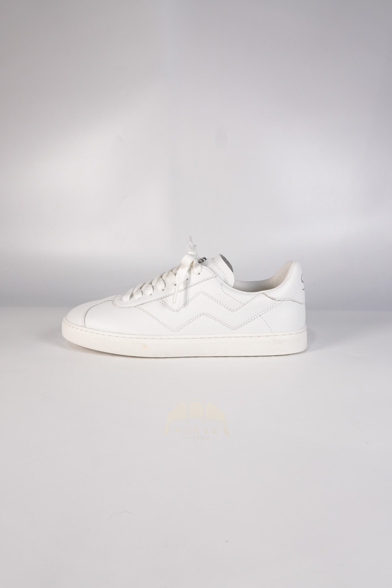 Leather White Sneakers 36.5 EU(23.3 cm) | Purse Maison Luxury Bags Shop