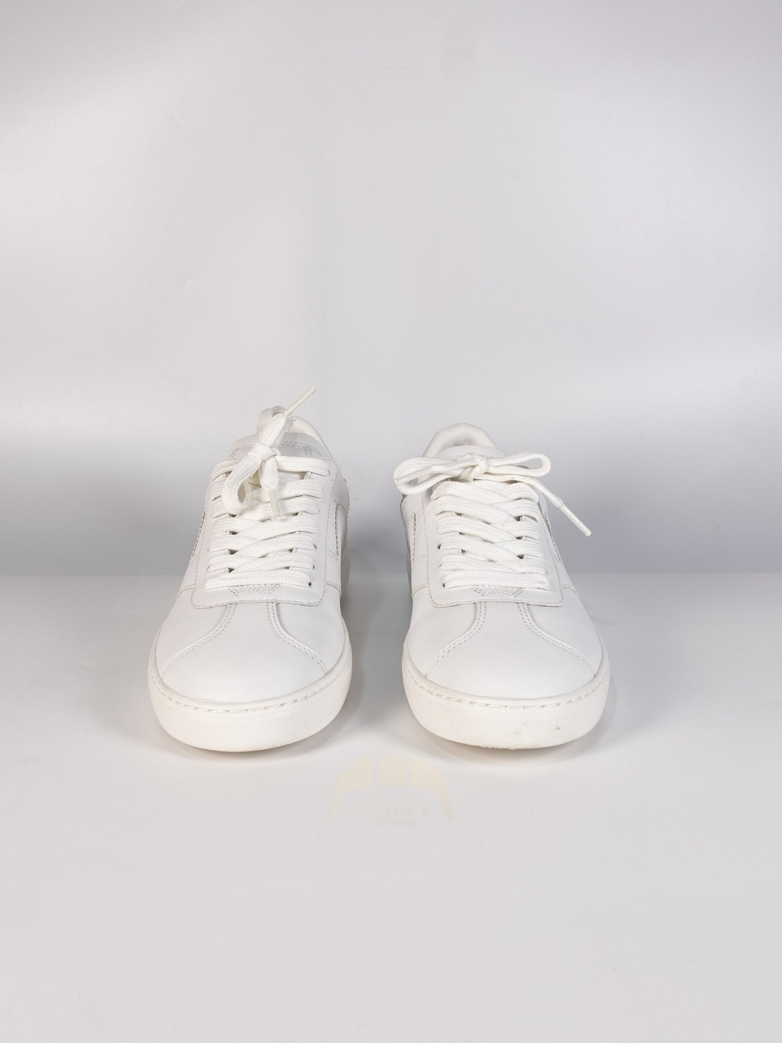 Leather White Sneakers 36.5 EU(23.3 cm) | Purse Maison Luxury Bags Shop