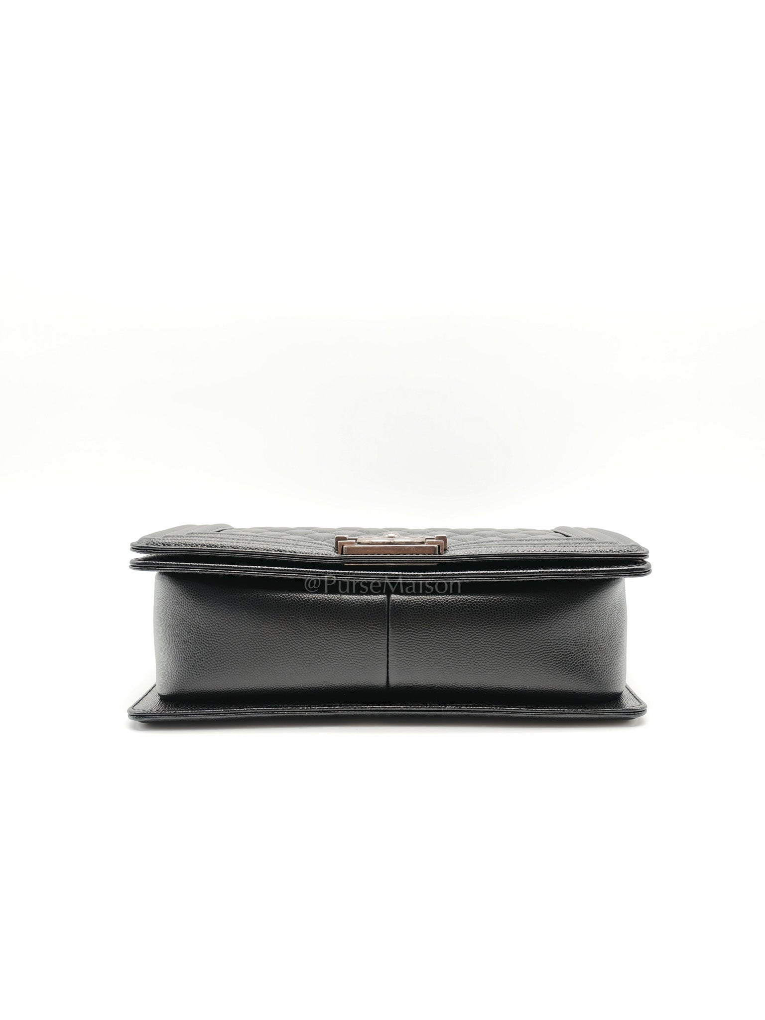 Le Boy Old Medium in Black Caviar Leather & Ruthenium Hardware (Series 28)