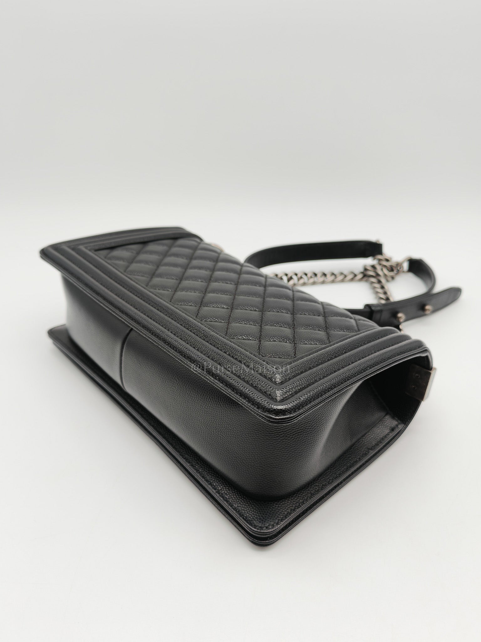 Le Boy Old Medium in Black Caviar Leather & Ruthenium Hardware (Series 28)