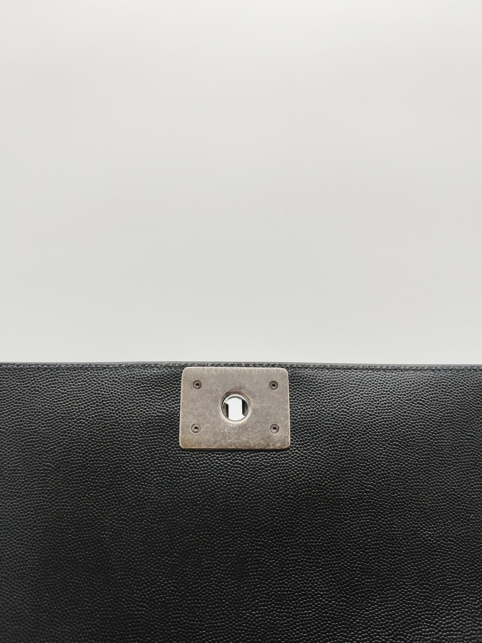 Le Boy Old Medium in Black Caviar Leather & Ruthenium Hardware (Series 28)