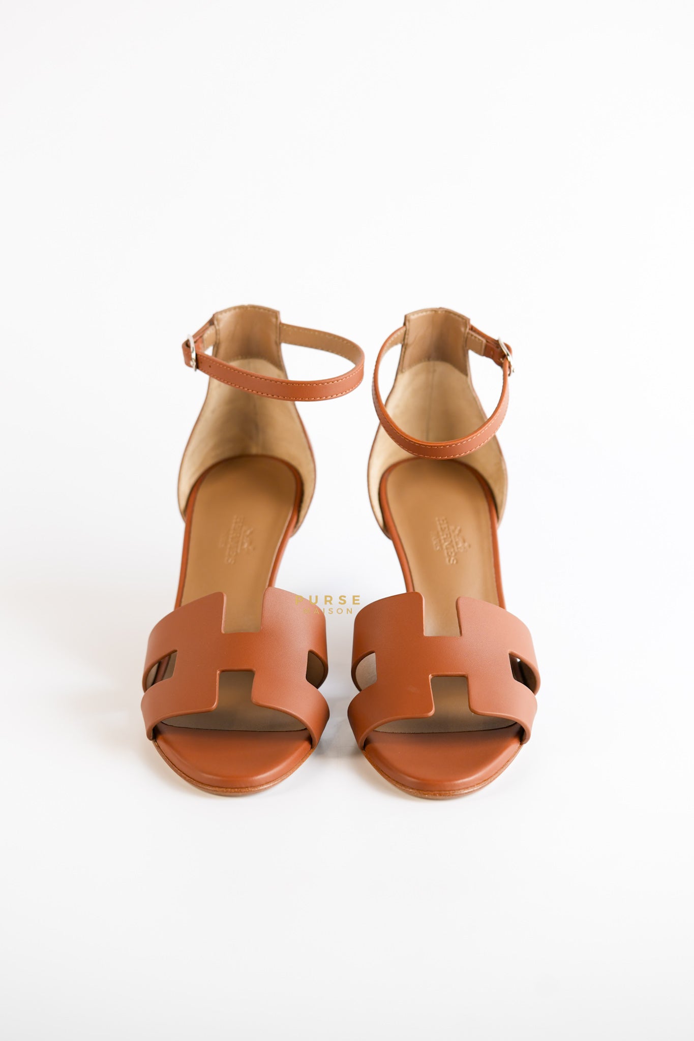 Legend Ankle Strap Leather Sandal Gold Size 37.5 EUR(24.5cm) | Purse Maison Luxury Bags Shop