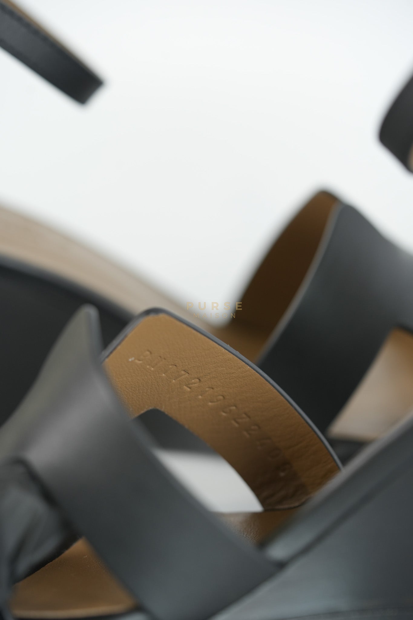 Legend Ankle Strap Wedge Sandals in Black Calfskin Leather Size 37 EU (23.5 cm) | Purse Maison Luxury Bags Shop