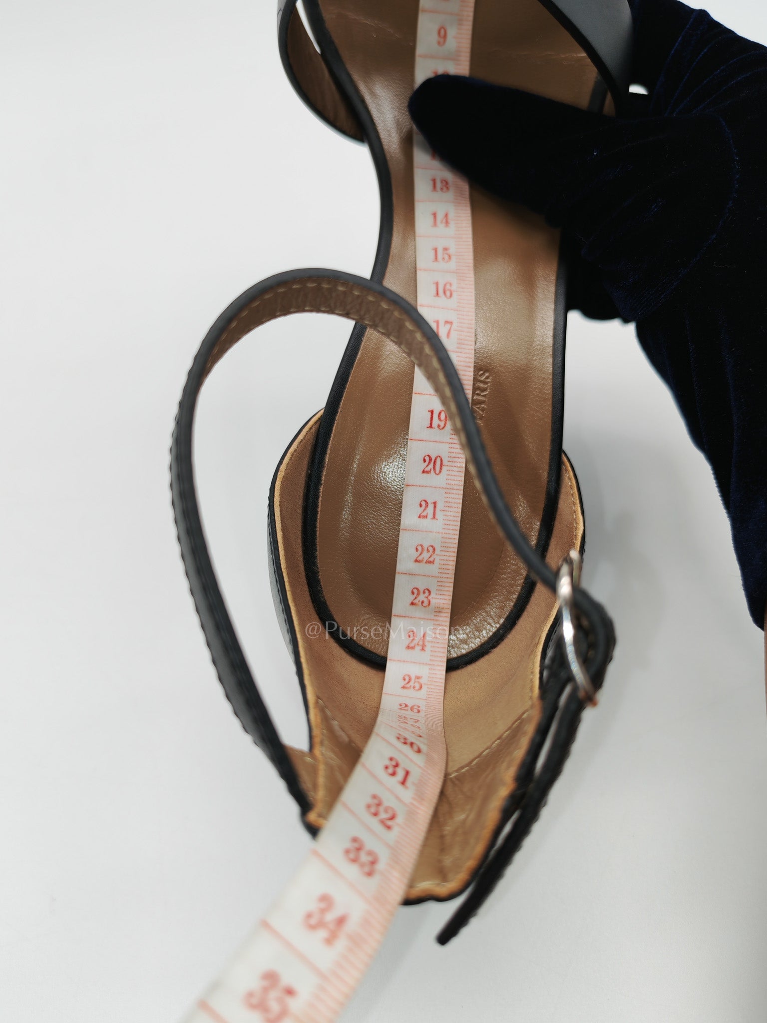 Legend in Black Swift Leather Sandals Size 37EU (24cm) | Purse Maison Luxury Bags Shop