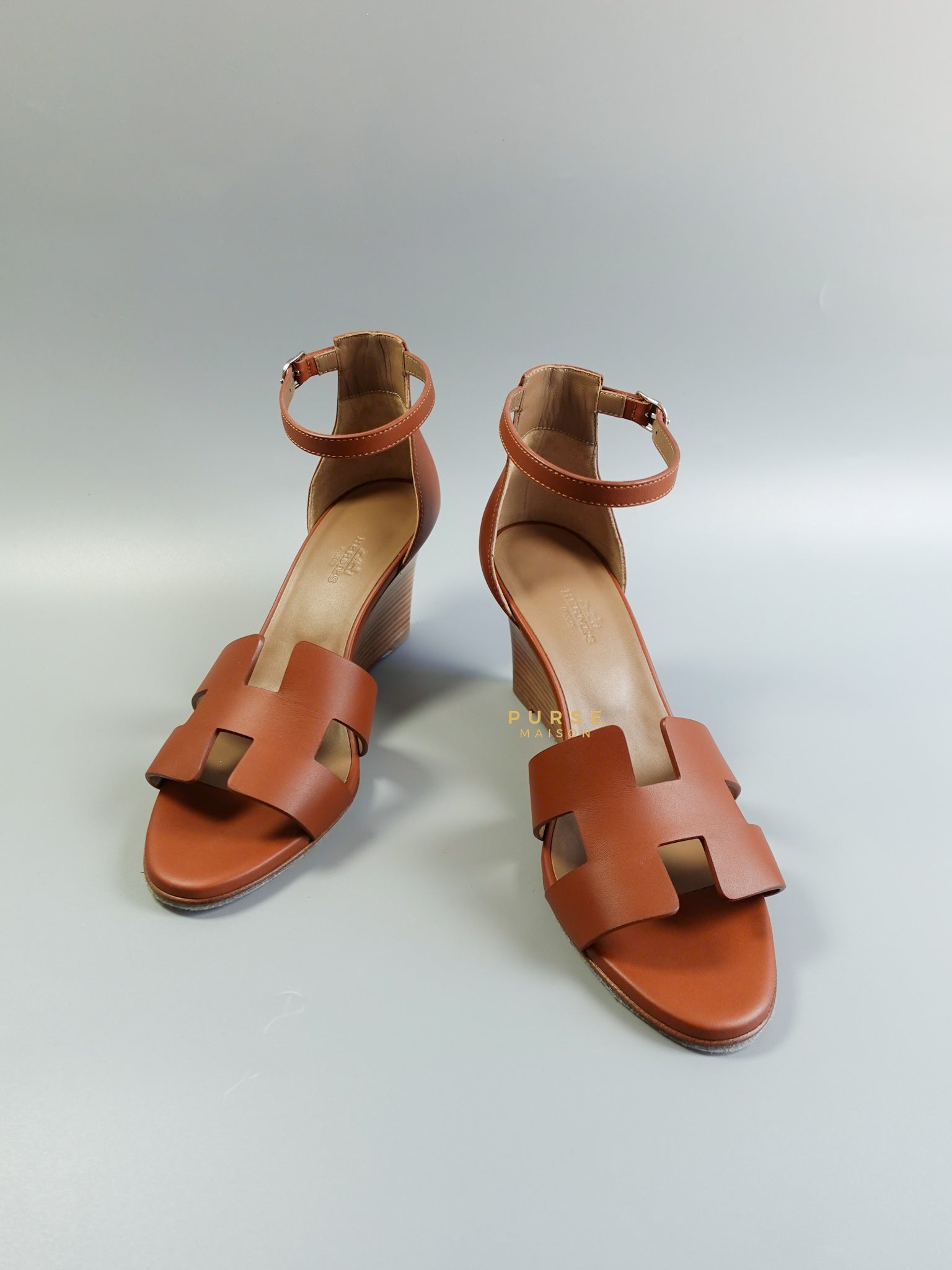 Legend Wedge Ankle Strap Sandals Size 39 EU (25.5cm) | Purse Maison Luxury Bags Shop