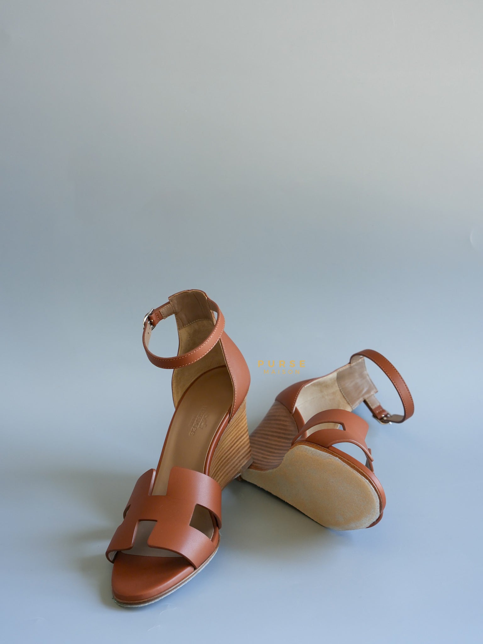 Legend Wedge Ankle Strap Sandals Size 39 EU (25.5cm) | Purse Maison Luxury Bags Shop